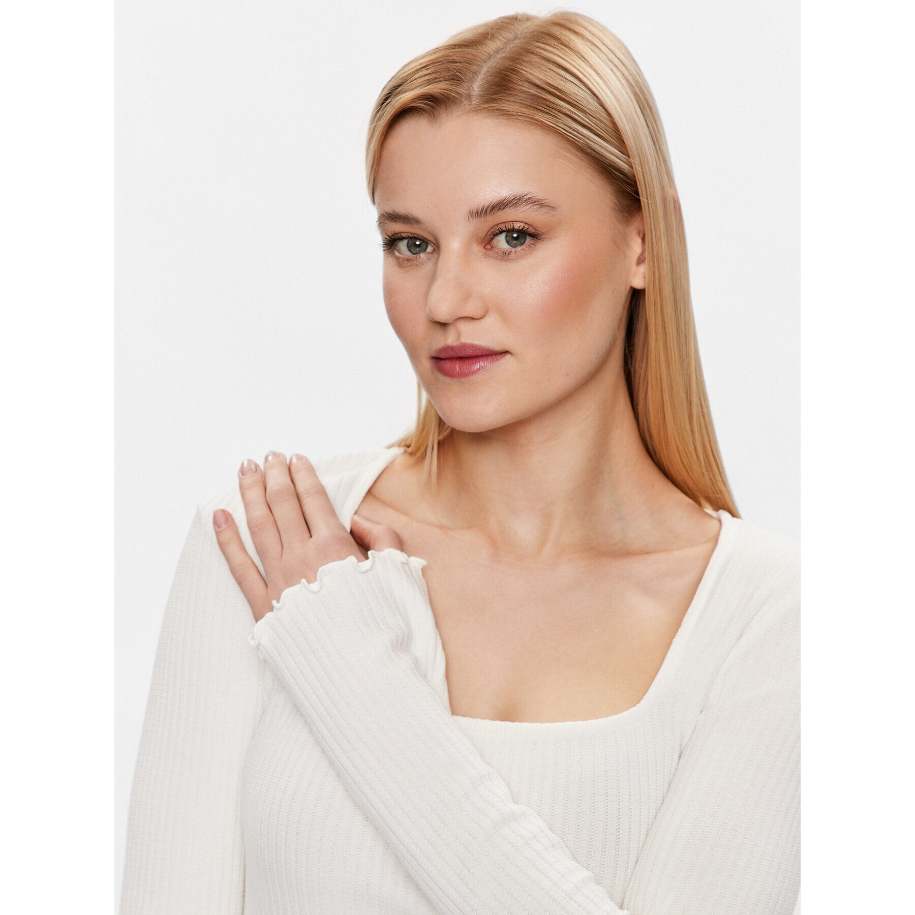 Gina Tricot Halenka Alba 18689 Bílá Regular Fit - Pepit.cz