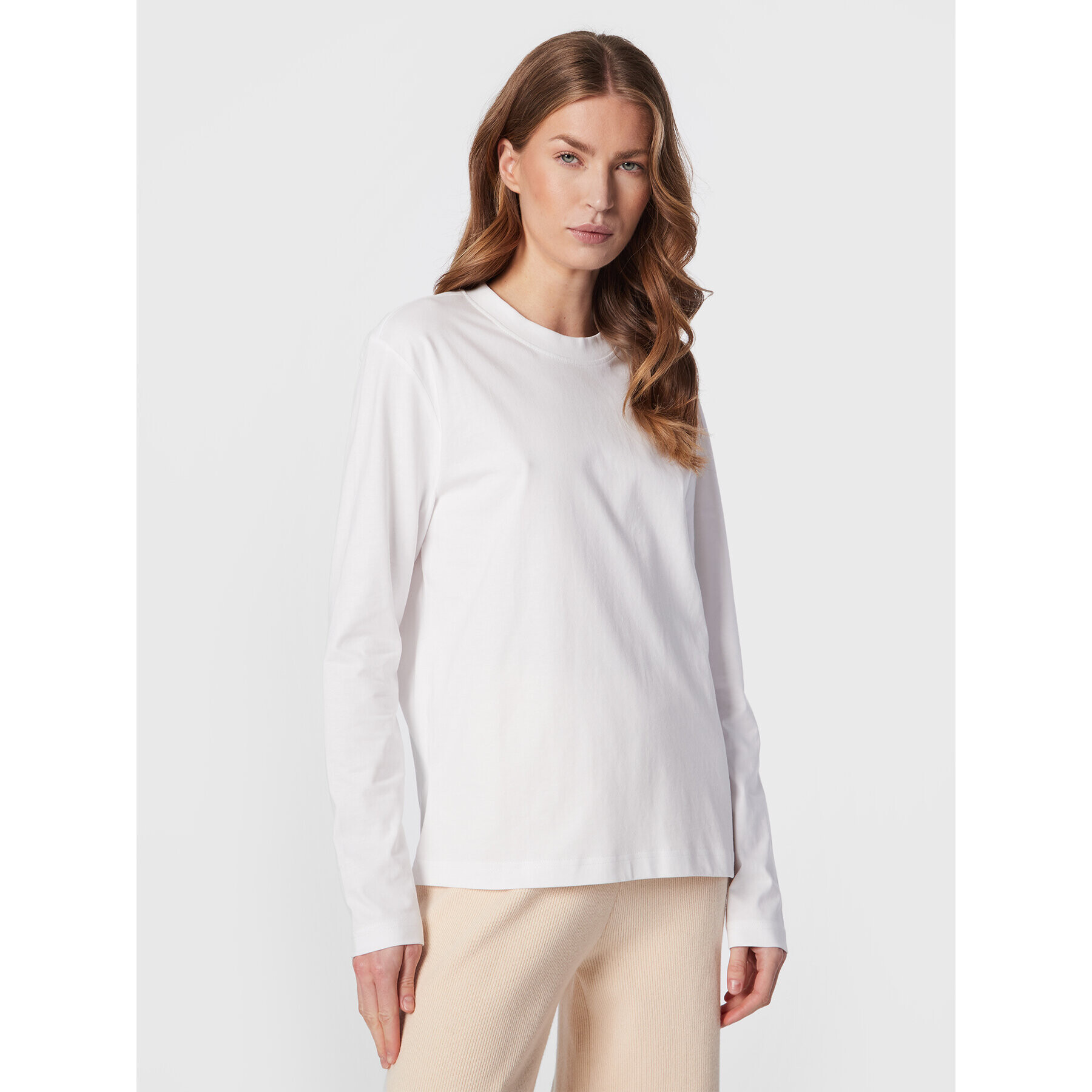 Gina Tricot Halenka Basic 18488 Bílá Regular Fit - Pepit.cz