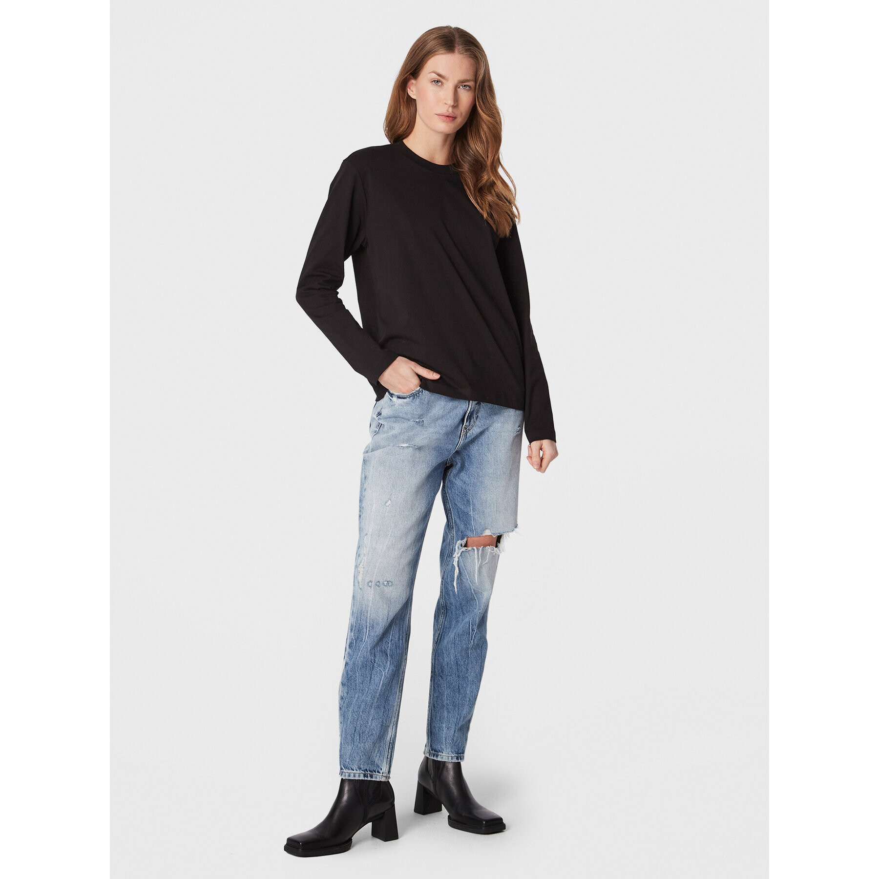 Gina Tricot Halenka Basic 18488 Černá Regular Fit - Pepit.cz