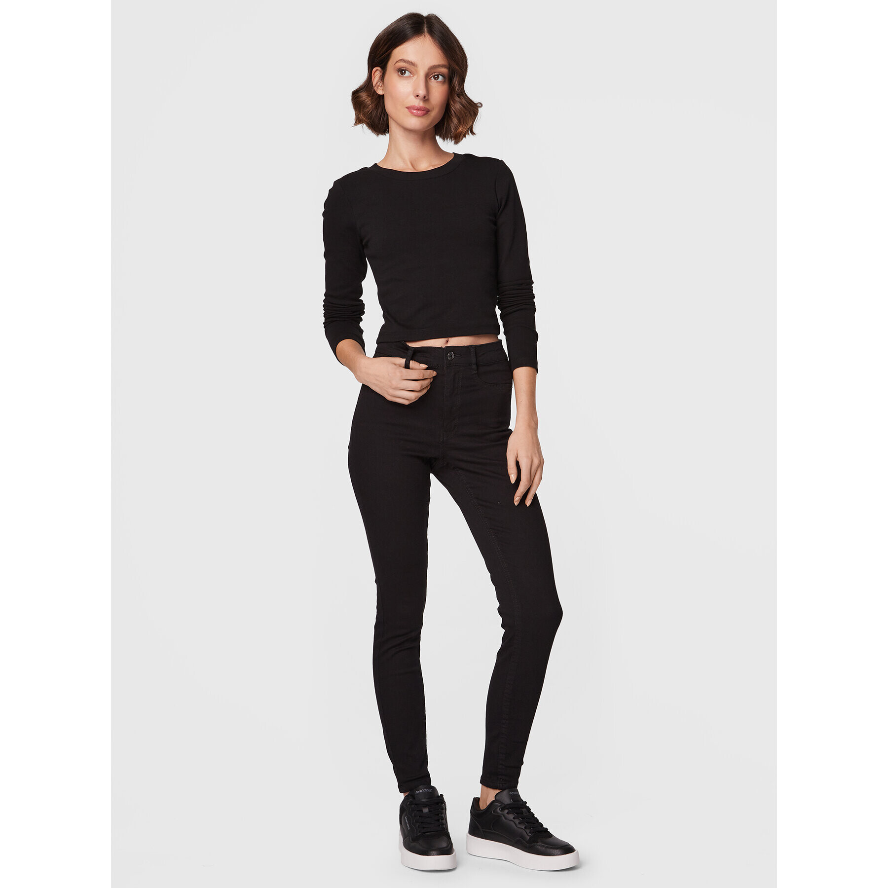 Gina Tricot Halenka Matilda 17618 Černá Slim Fit - Pepit.cz