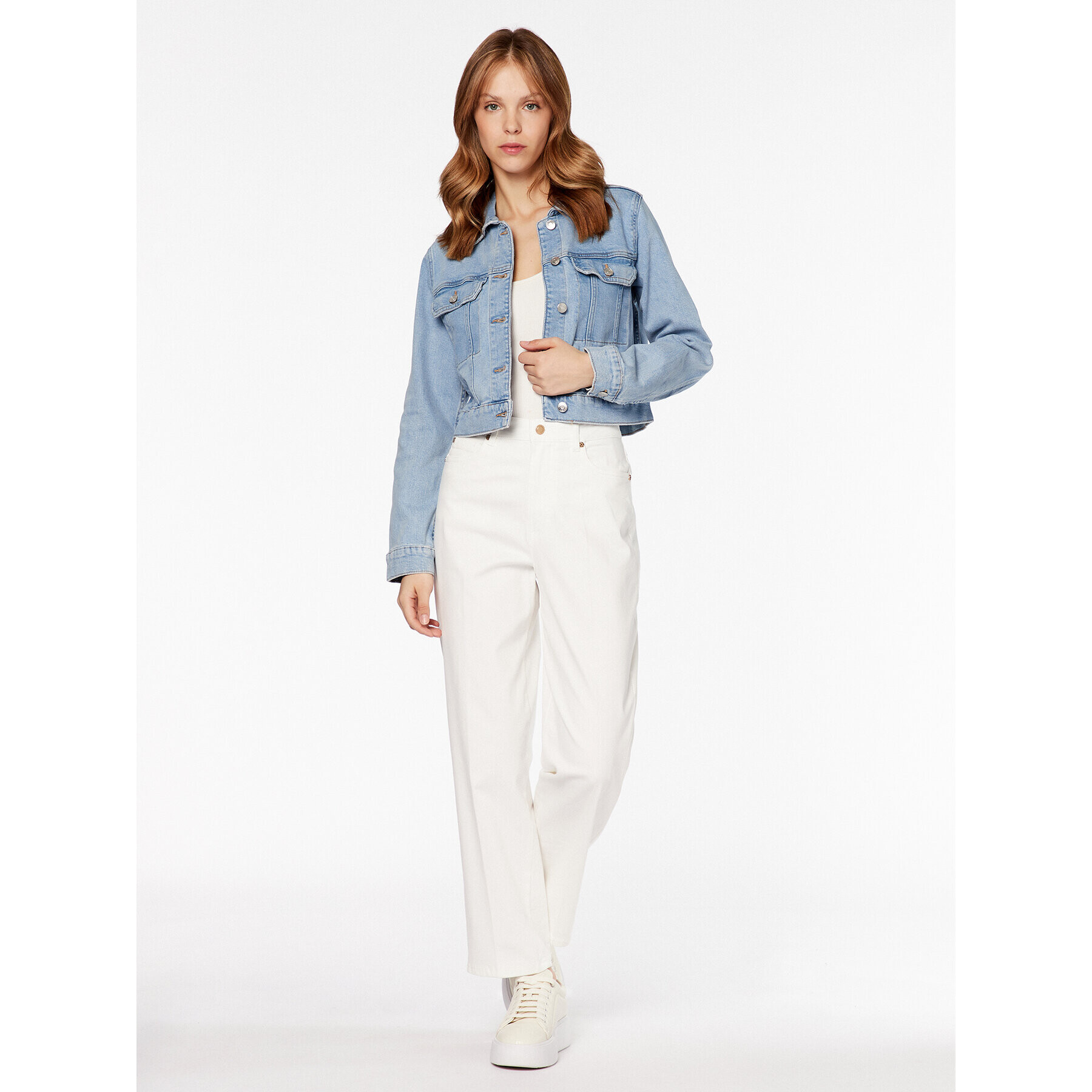 Gina Tricot Jeansová bunda 18792 Modrá Regular Fit - Pepit.cz