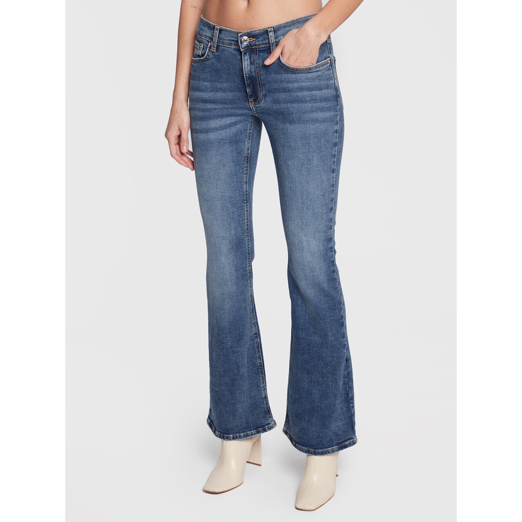 Gina Tricot Jeansy 17398 Tmavomodrá Regular Fit - Pepit.cz