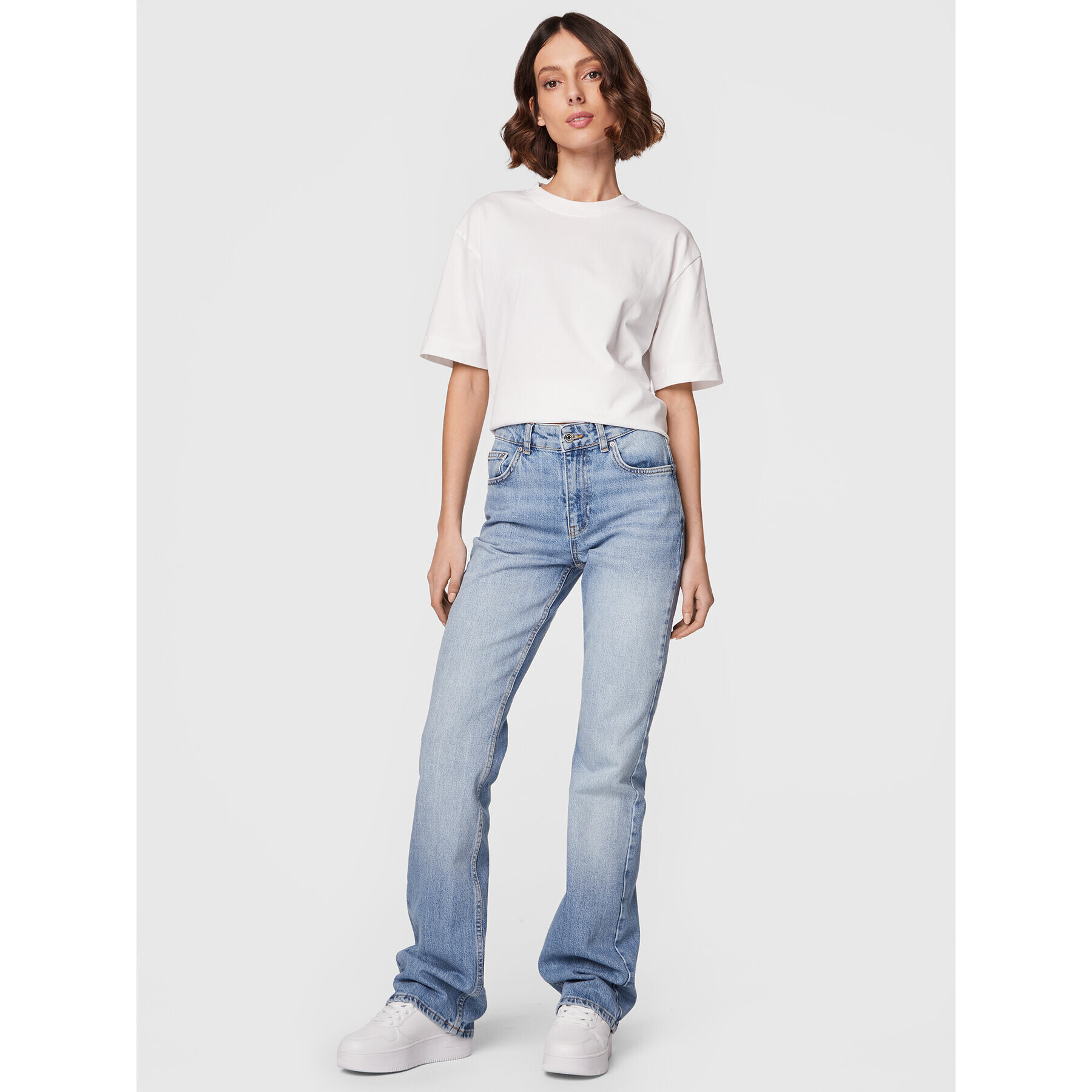 Gina Tricot Jeansy Full Length 16968 Modrá Regular Fit - Pepit.cz