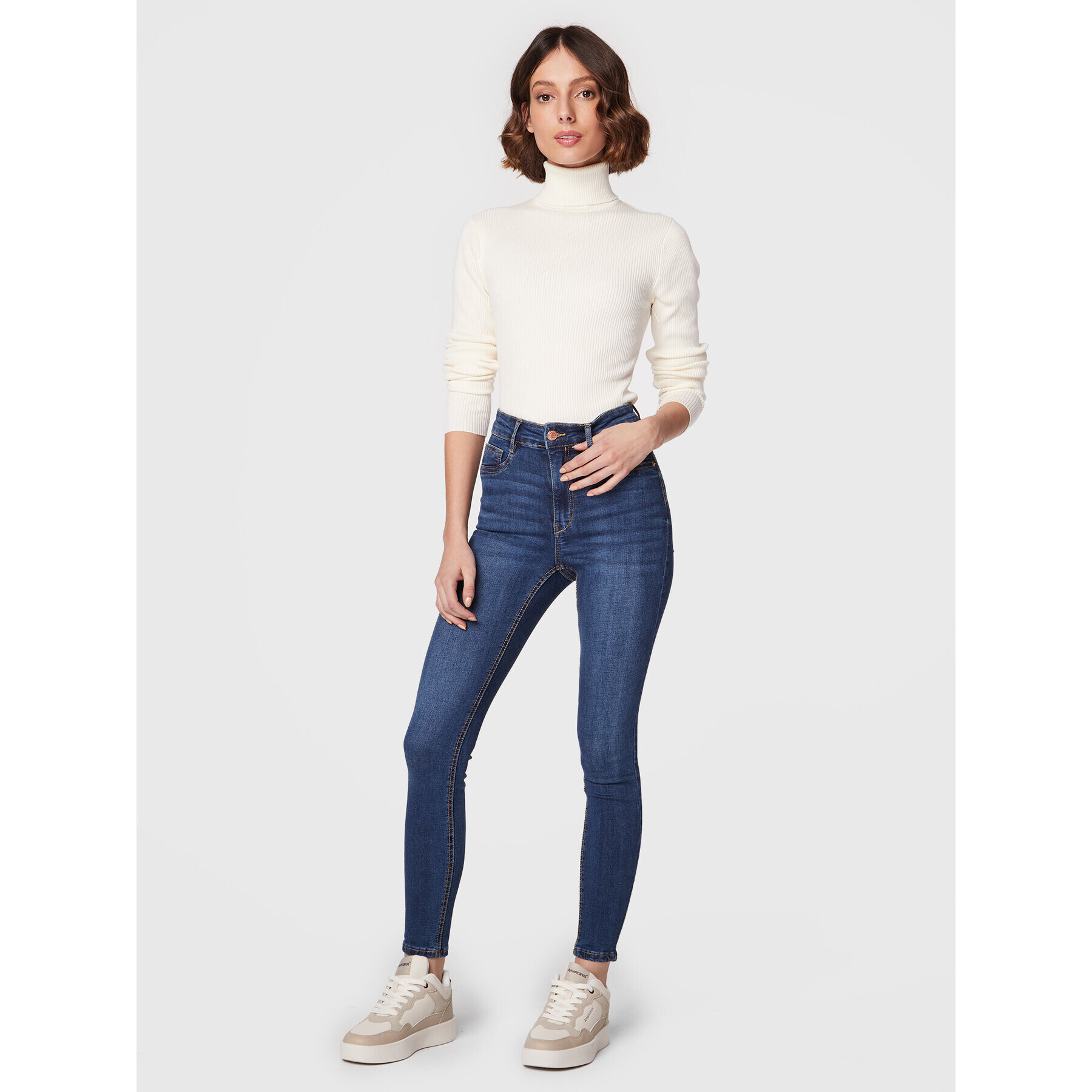 Gina Tricot Jeansy Molly 82050 Tmavomodrá Skinny Fit - Pepit.cz