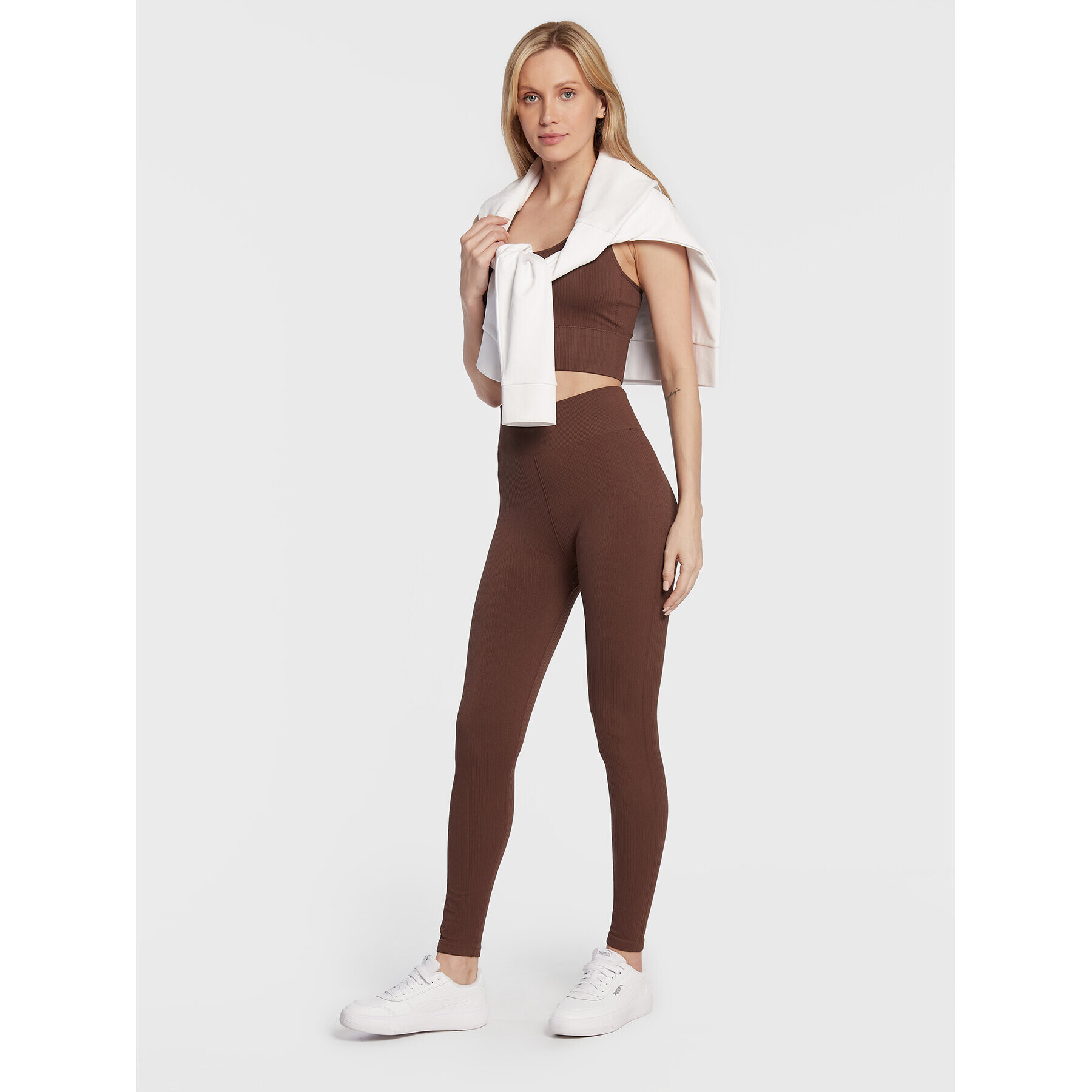 Gina Tricot Legíny Sky Seamless 16565 Hnědá Slim Fit - Pepit.cz