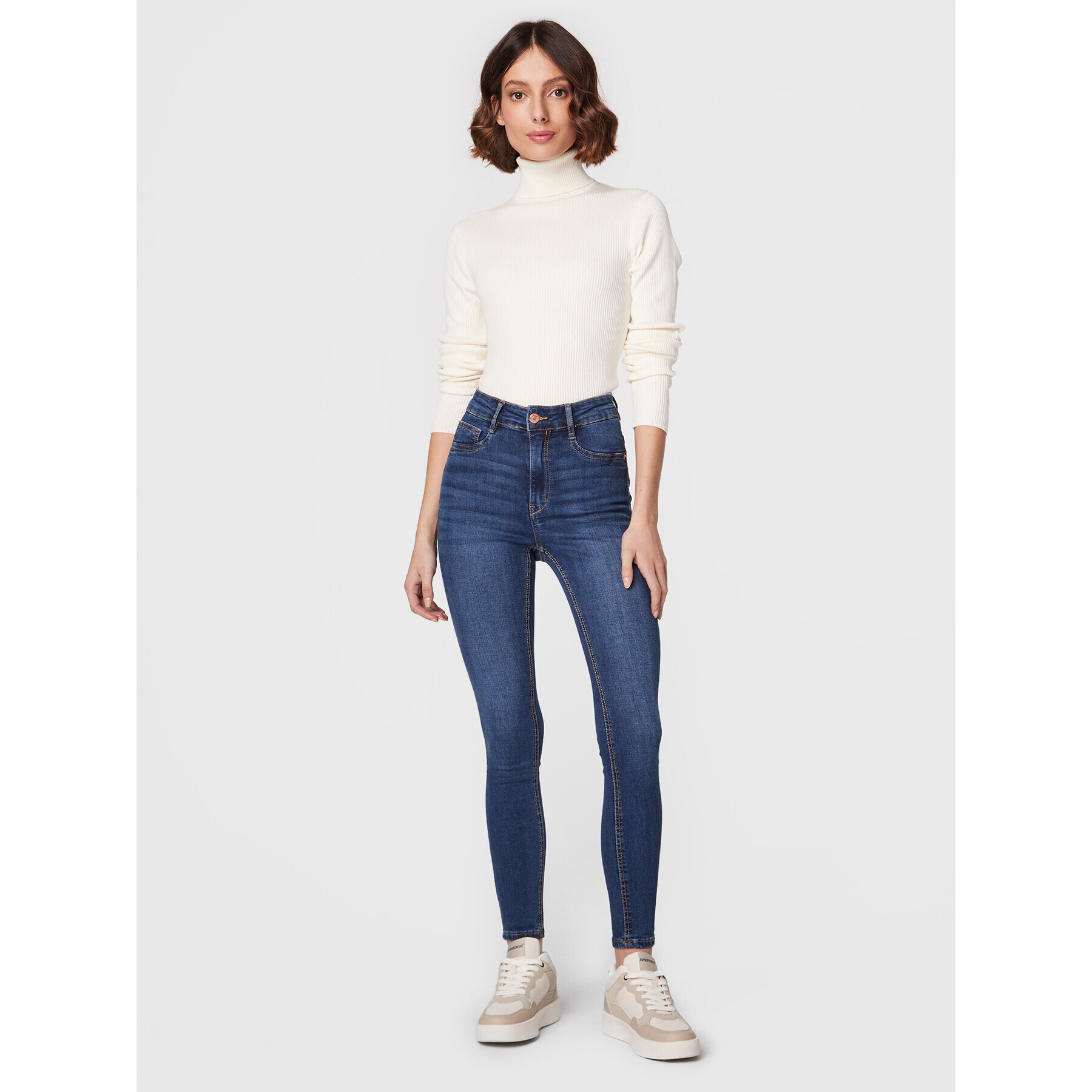 Gina Tricot Rolák Sigrid 13146 Béžová Slim Fit - Pepit.cz