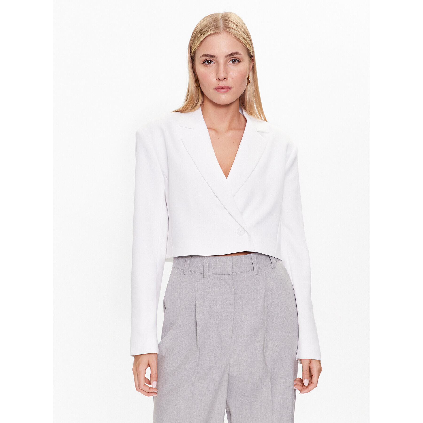 Gina Tricot Sako Tammie cropped blazer 19802 Bílá Regular Fit - Pepit.cz