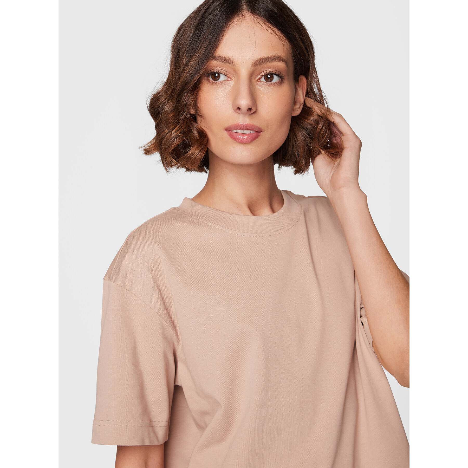 Gina Tricot T-Shirt Basic 10469 Béžová Regular Fit - Pepit.cz