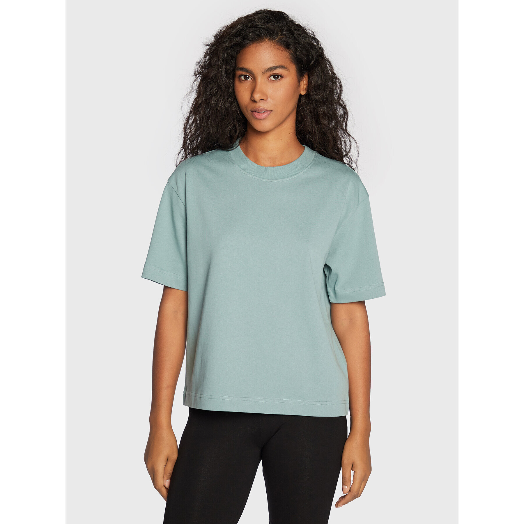 Gina Tricot T-Shirt Basic 10469 Modrá Regular Fit - Pepit.cz