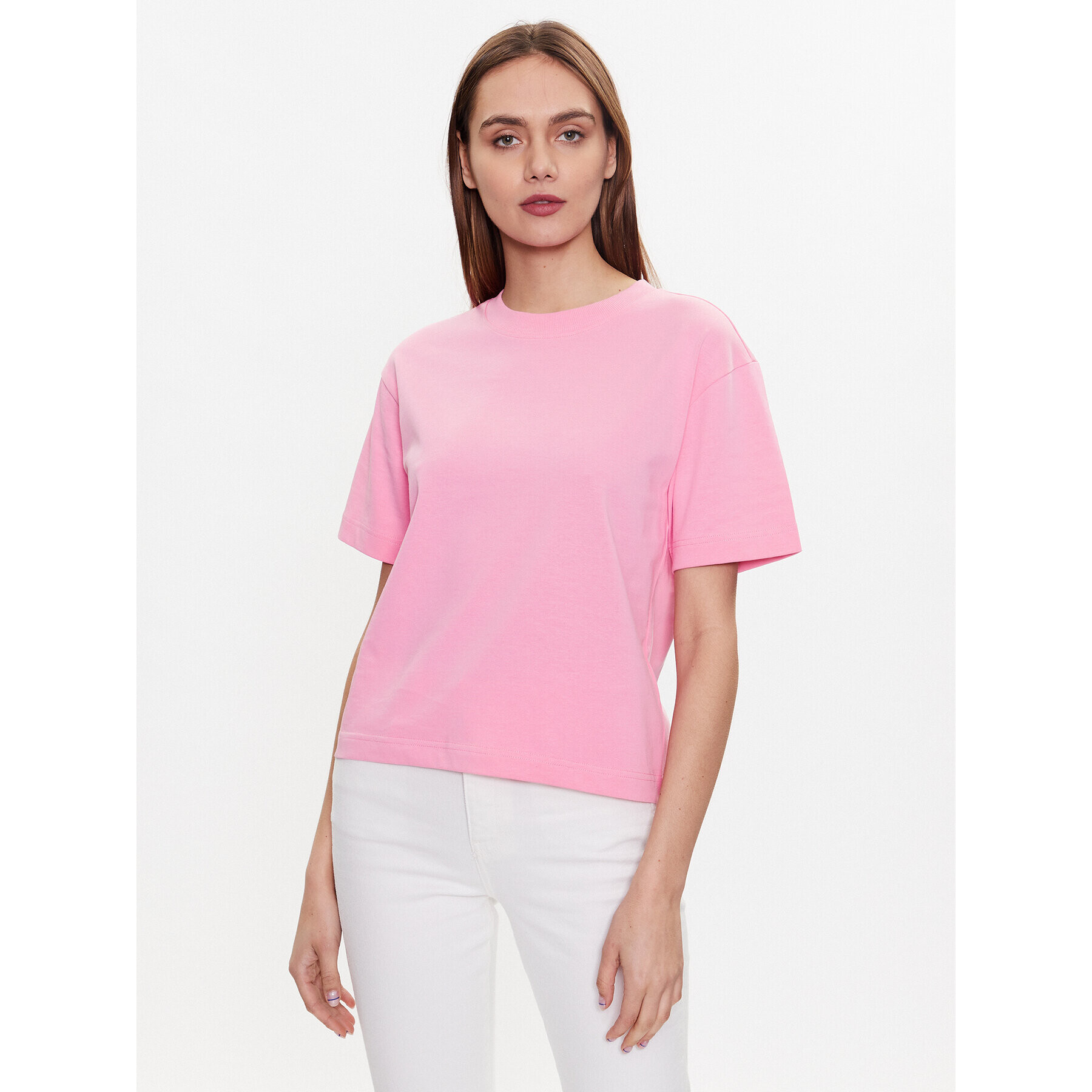 Gina Tricot T-Shirt Basic 10469 Růžová Regular Fit - Pepit.cz