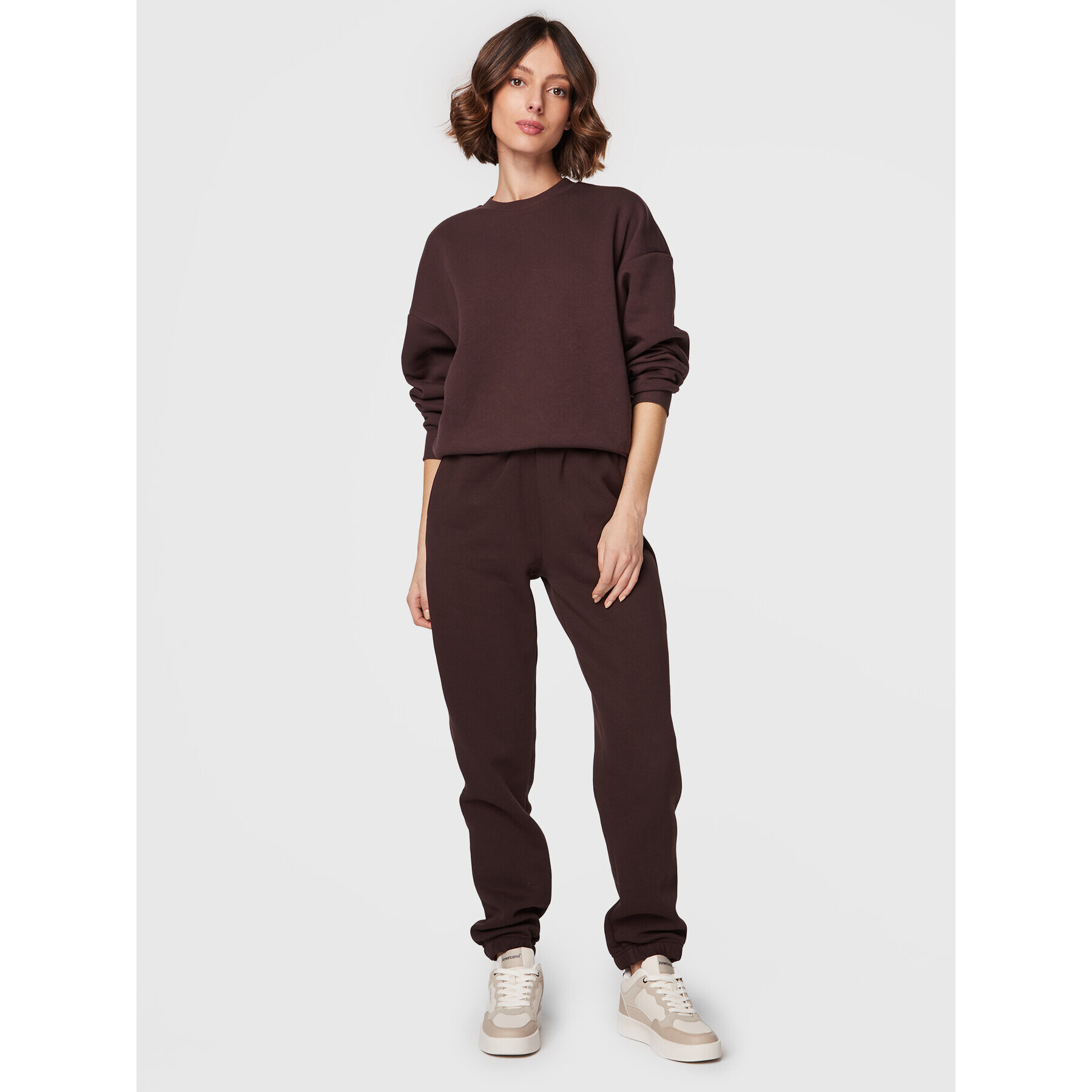 Gina Tricot Teplákové kalhoty Basic 87590 Hnědá Regular Fit - Pepit.cz