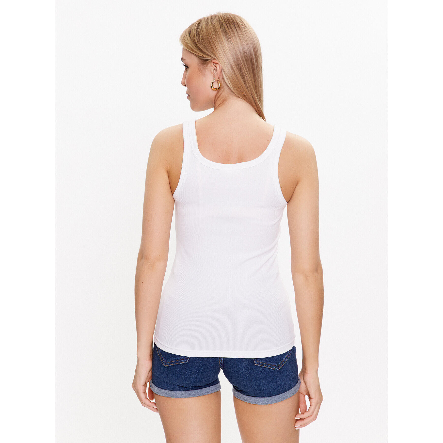 Gina Tricot Top Rib tank 19105 Bílá Regular Fit - Pepit.cz