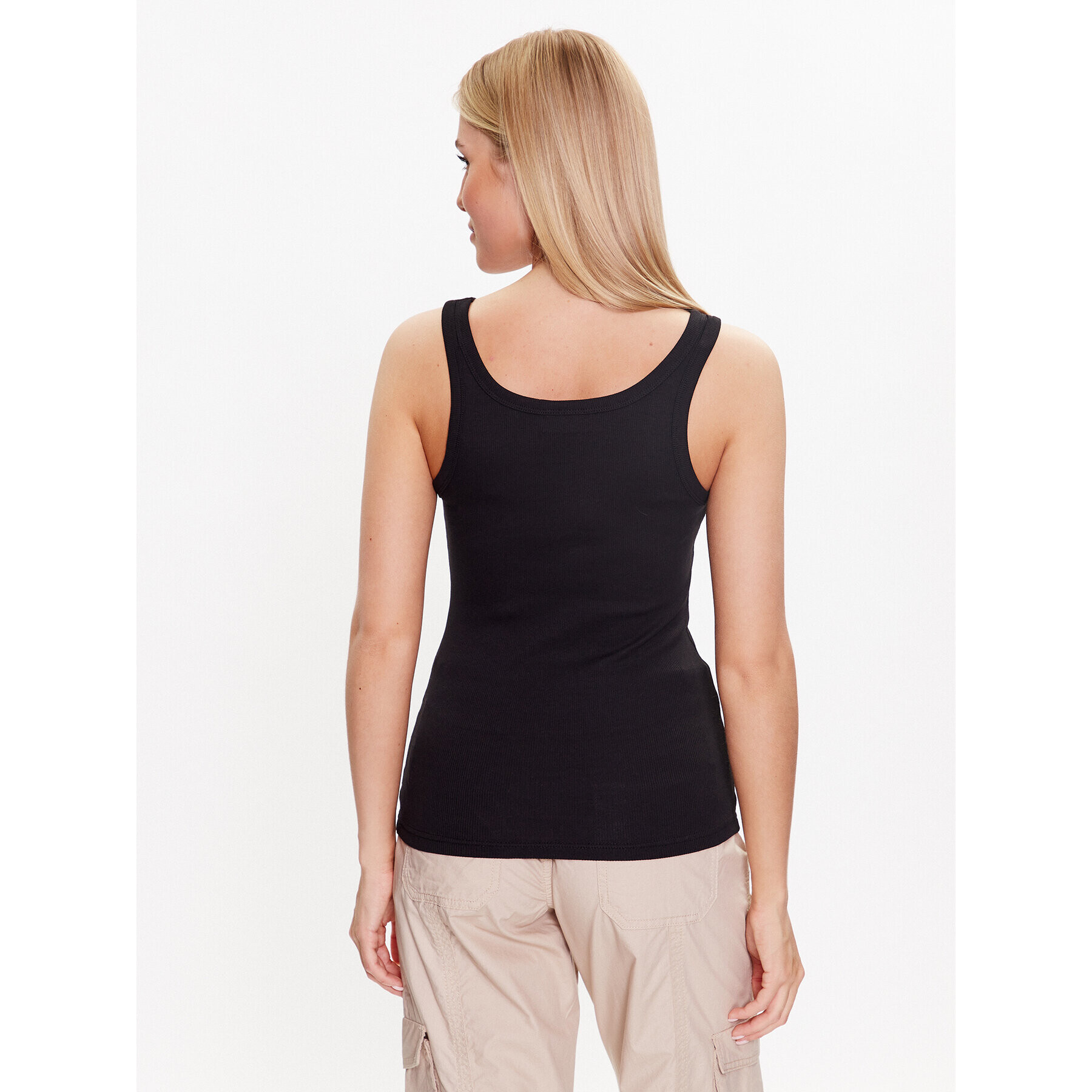 Gina Tricot Top Rib tank 19105 Černá Regular Fit - Pepit.cz