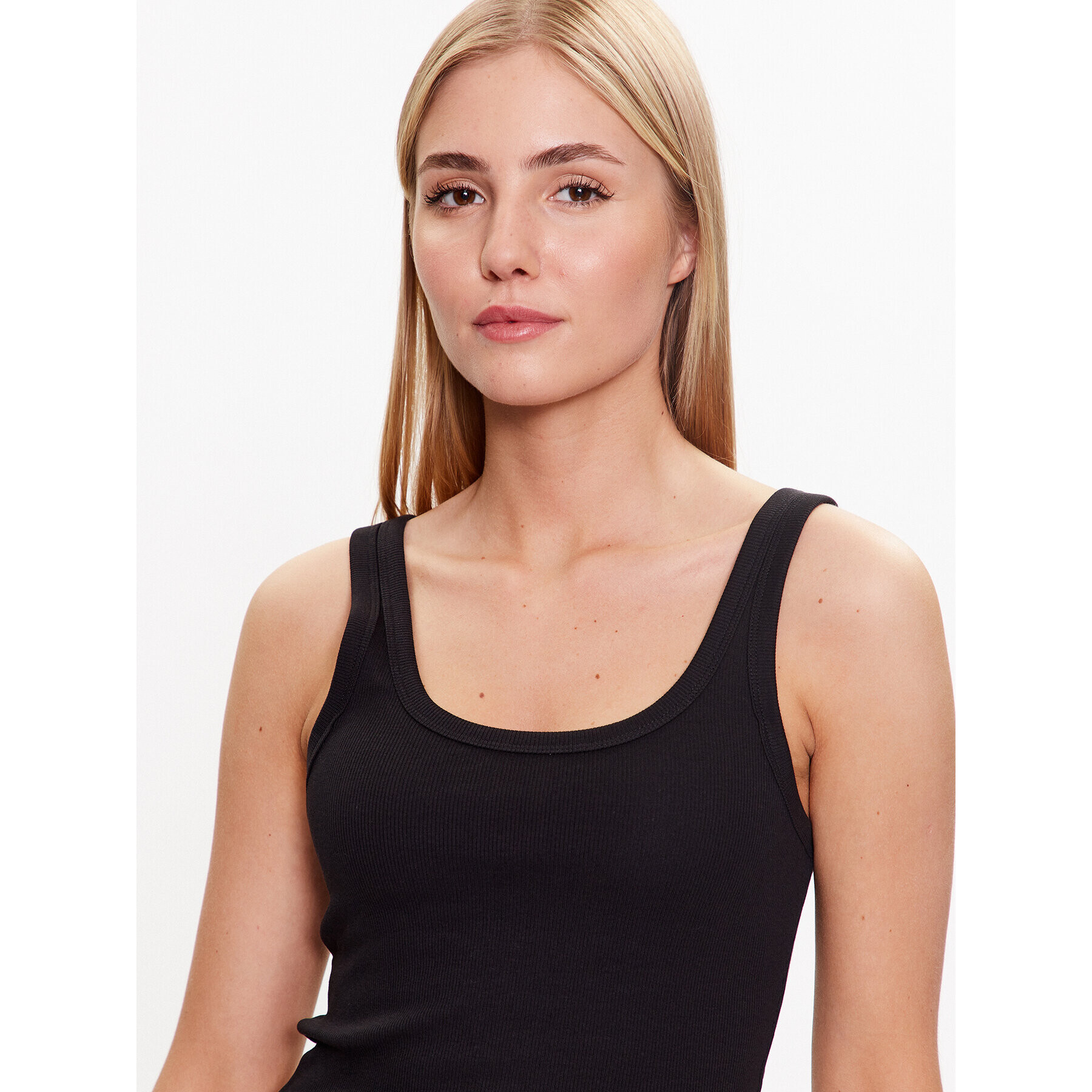 Gina Tricot Top Rib tank 19105 Černá Regular Fit - Pepit.cz