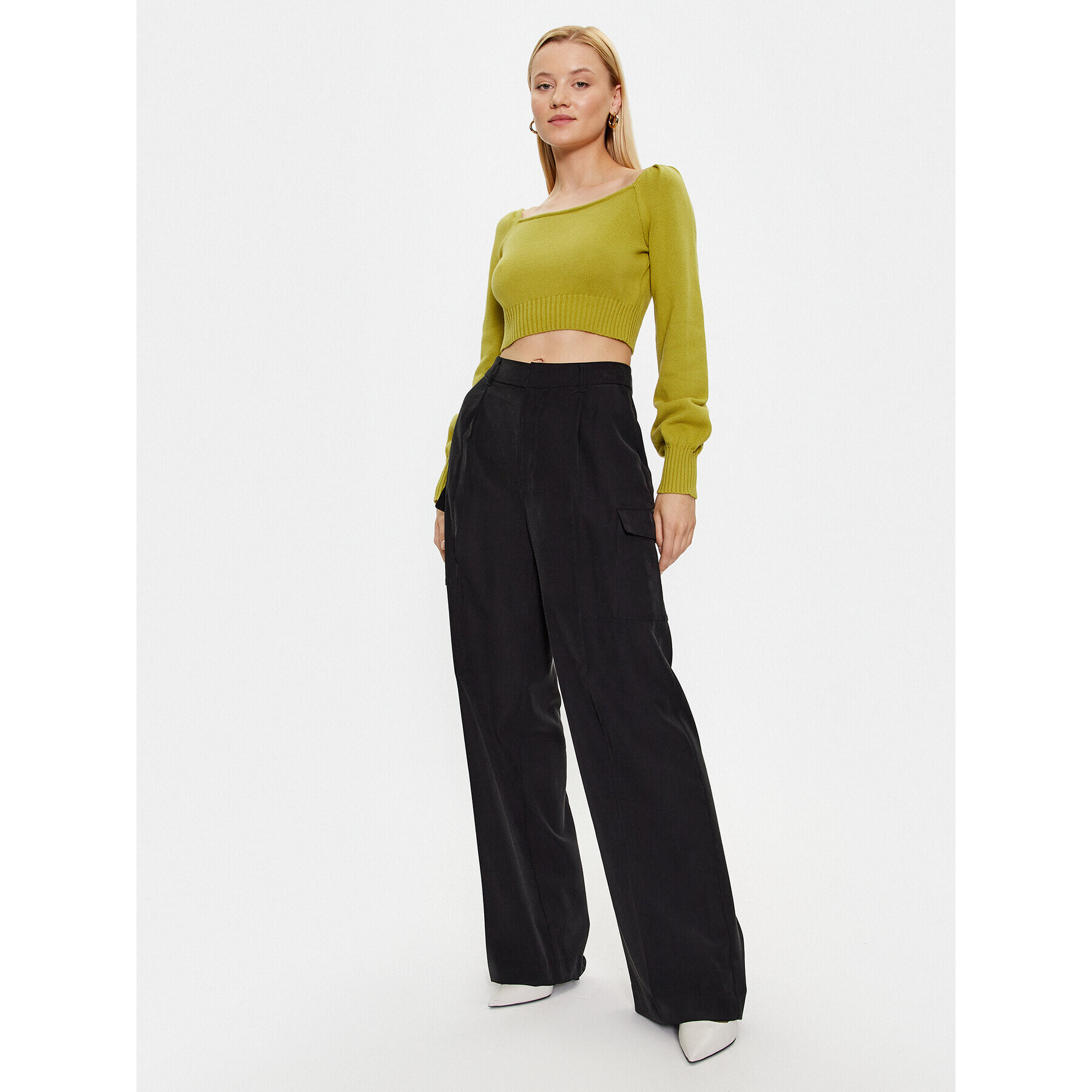 Glamorous Svetr CA0323 Zelená Cropped Fit - Pepit.cz