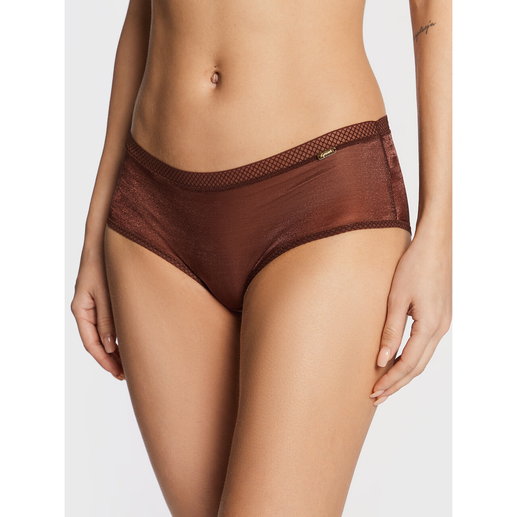 Gossard Boxerky Glossies 6274 Hnědá - Pepit.cz