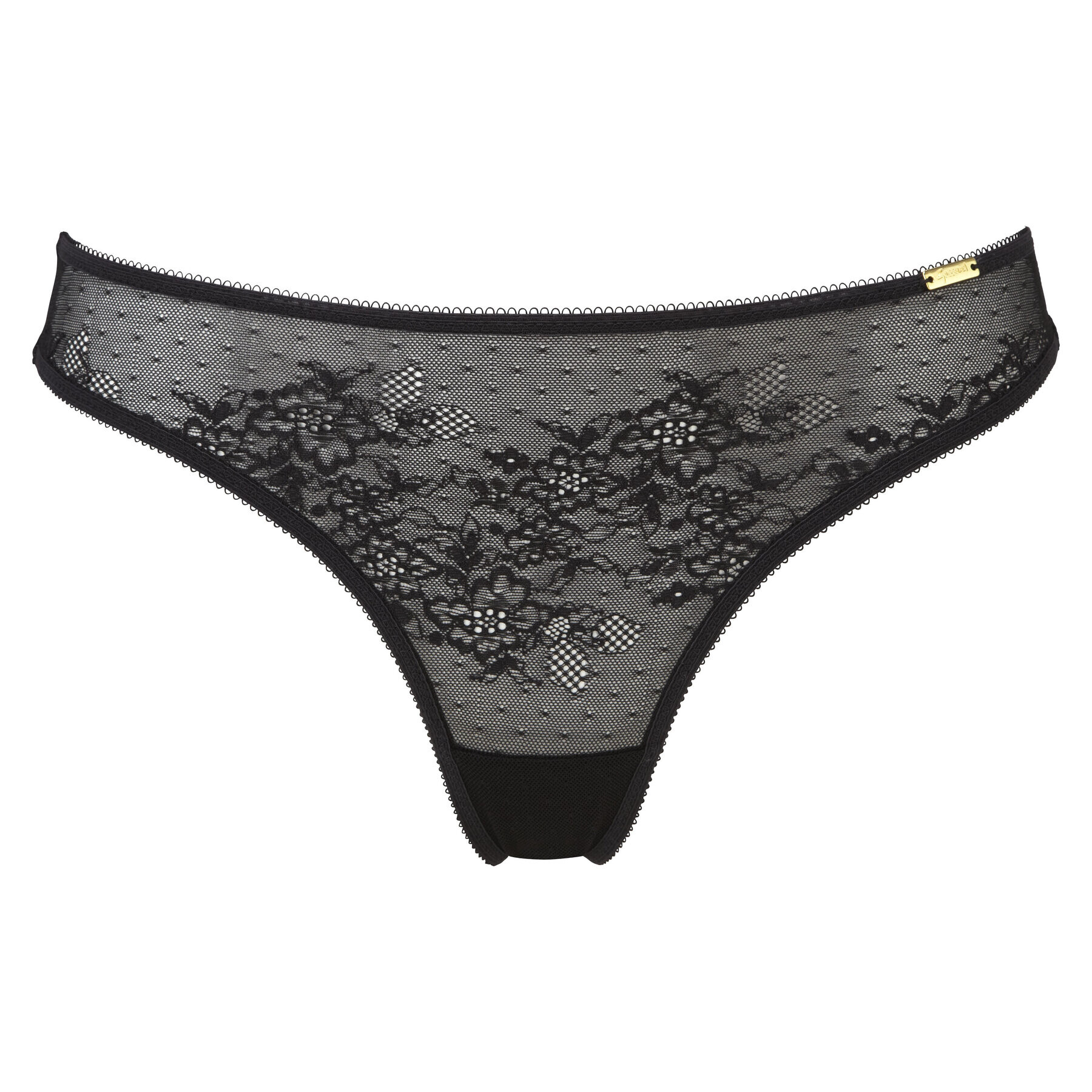 Gossard Kalhotky string Glossies 13006 Černá - Pepit.cz