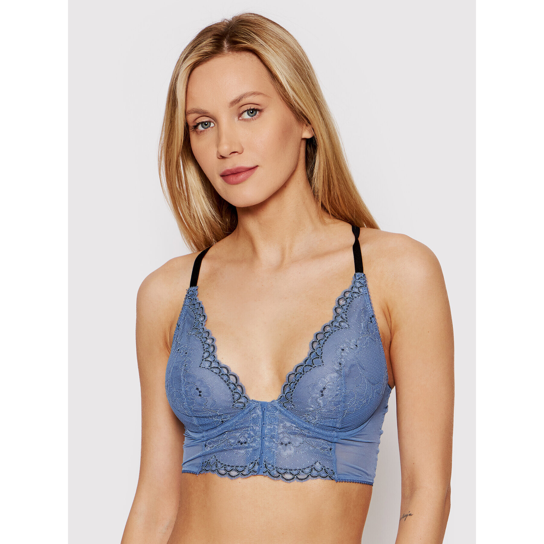 Gossard Podprsenka Bralette Superboost Deep V 7718 Modrá - Pepit.cz