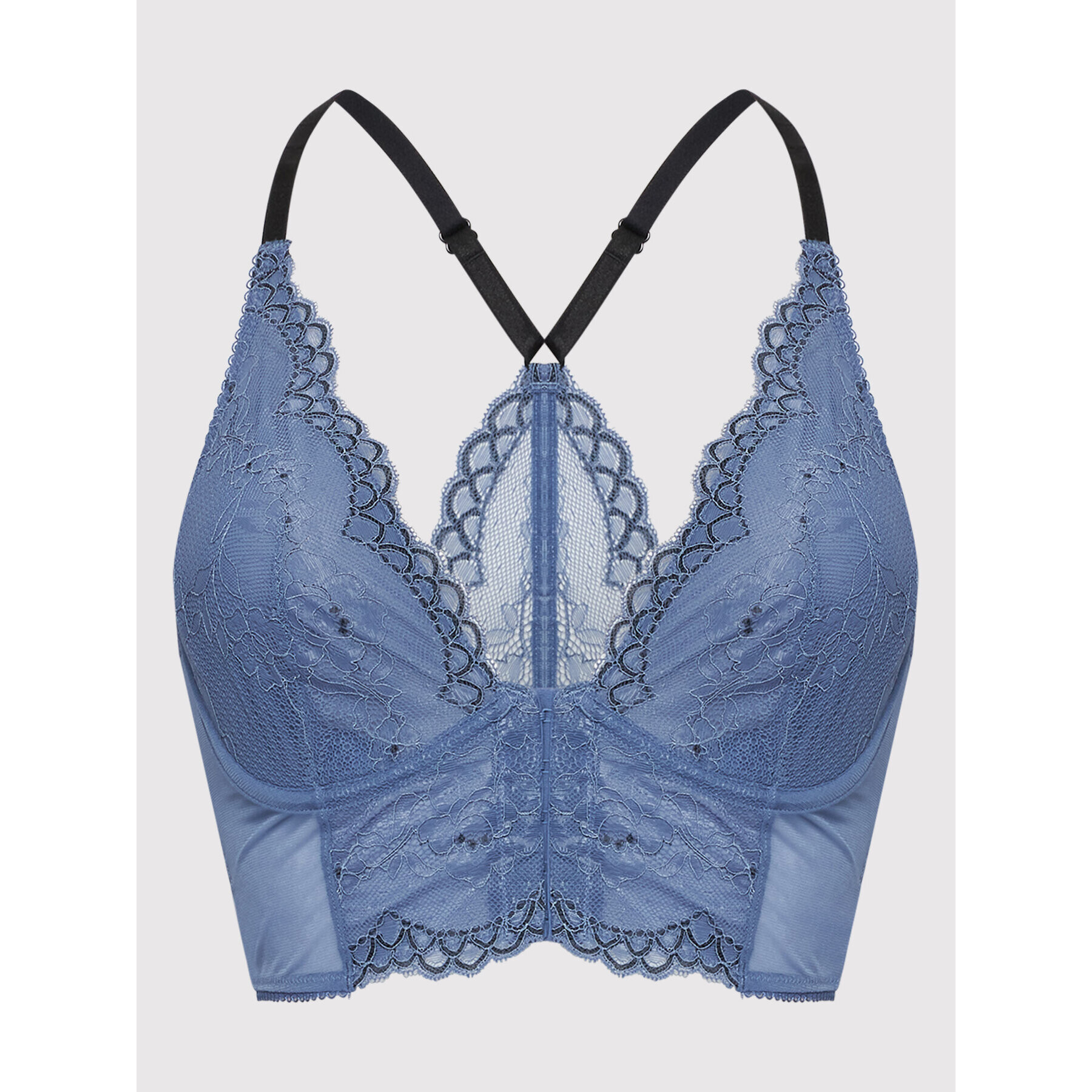 Gossard Podprsenka Bralette Superboost Deep V 7718 Modrá - Pepit.cz