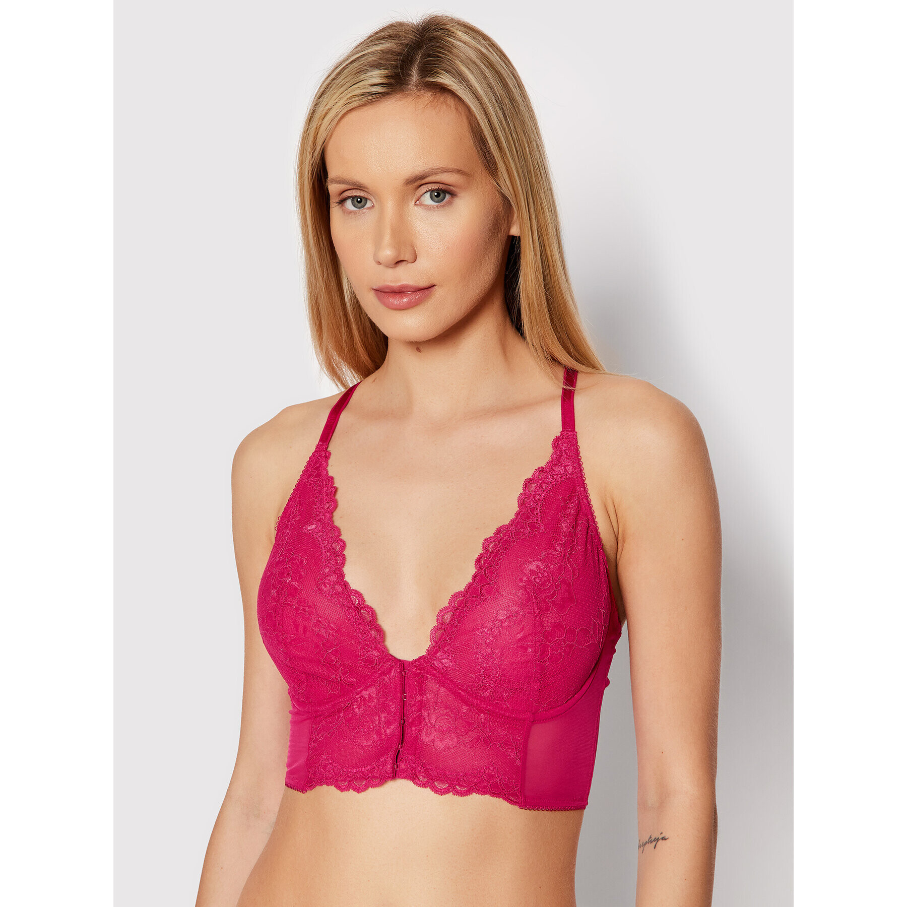 Gossard Podprsenka Bralette Superboost Deep V 7718 Růžová - Pepit.cz