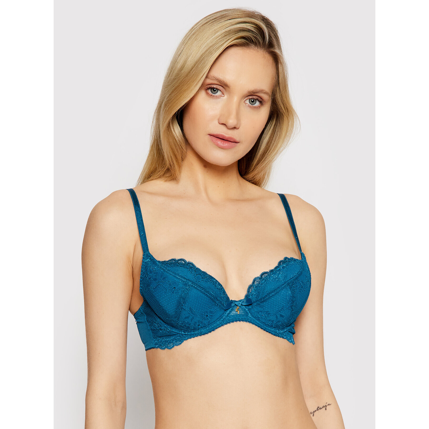 Gossard Podprsenka Push-up Superboost Lace 7711 Modrá - Pepit.cz