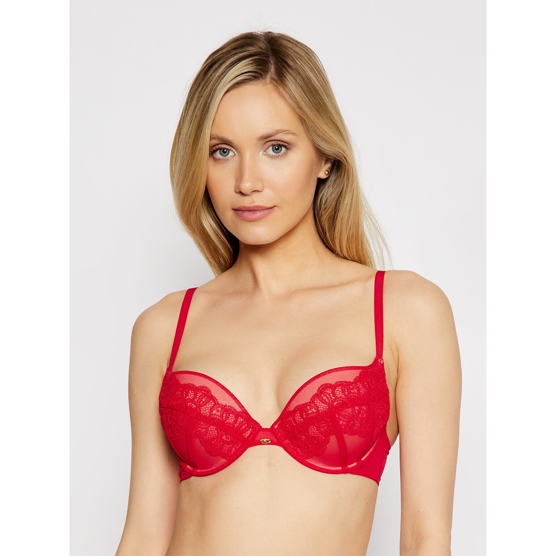 Gossard Podprsenka Push-up Vip Guipure 17101 Červená - Pepit.cz