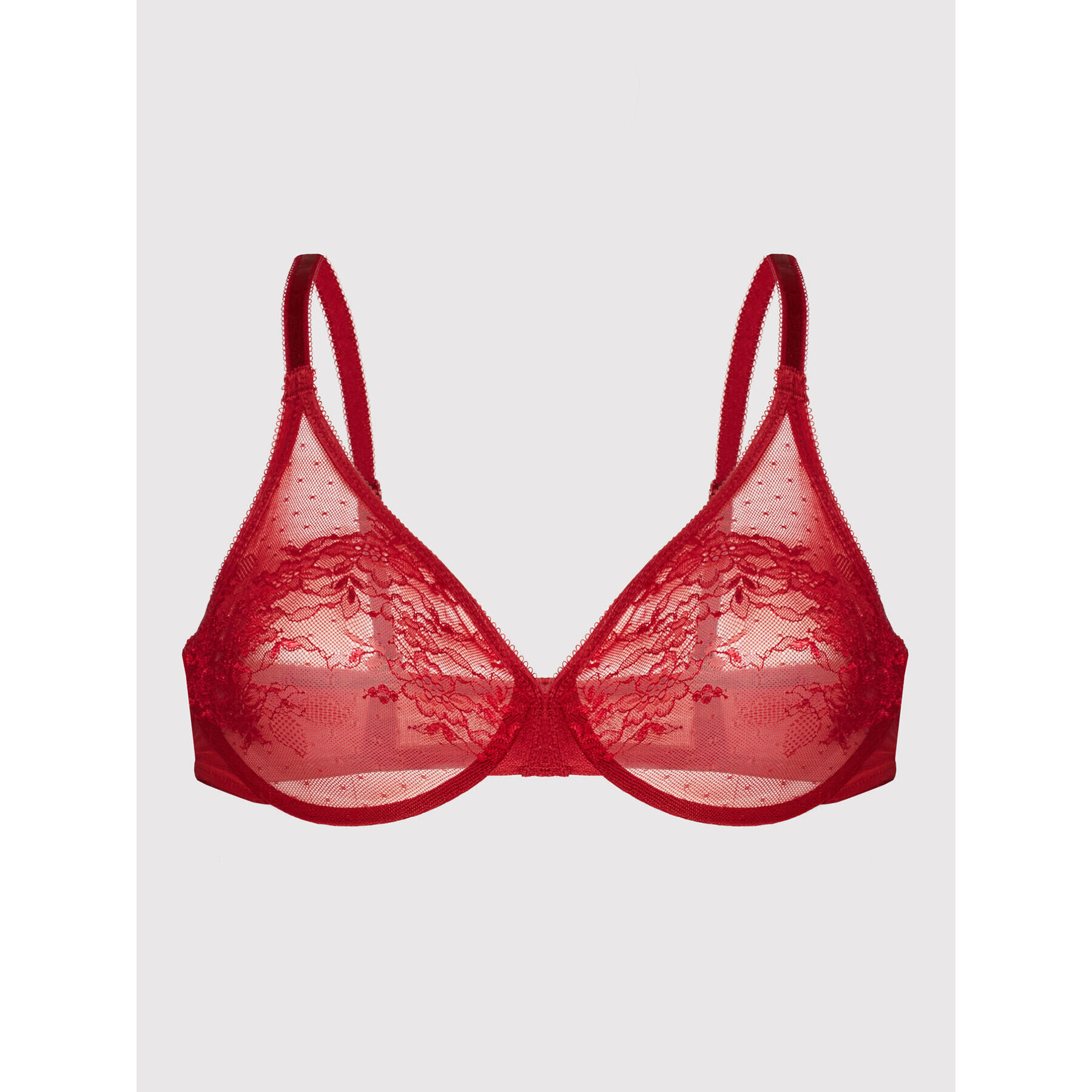 Gossard Podprsenka s kosticemi Glossies Lace 13001 Bordó - Pepit.cz