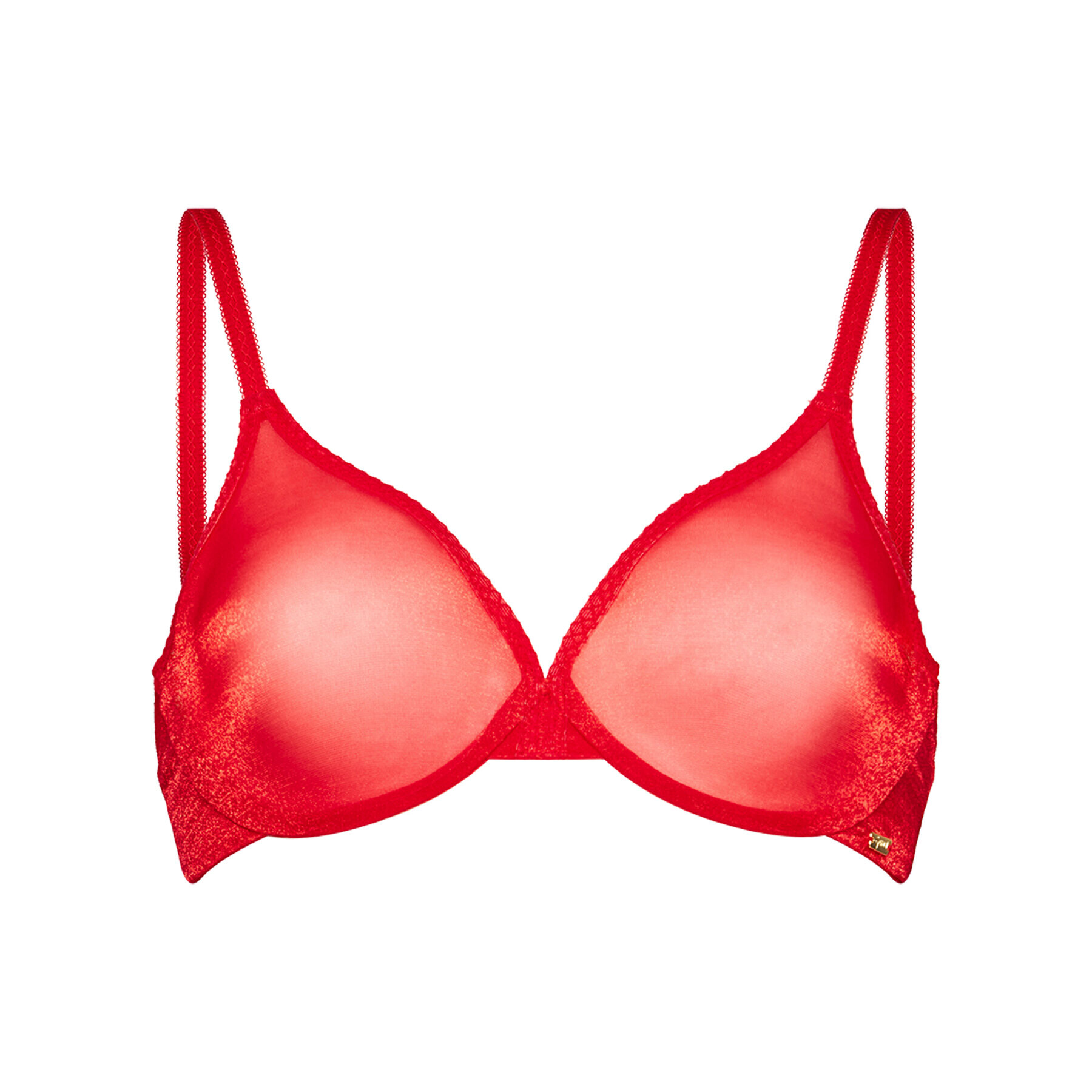 Gossard Podprsenka s kosticemi Glossies Sheer Moulded 6271 Červená - Pepit.cz