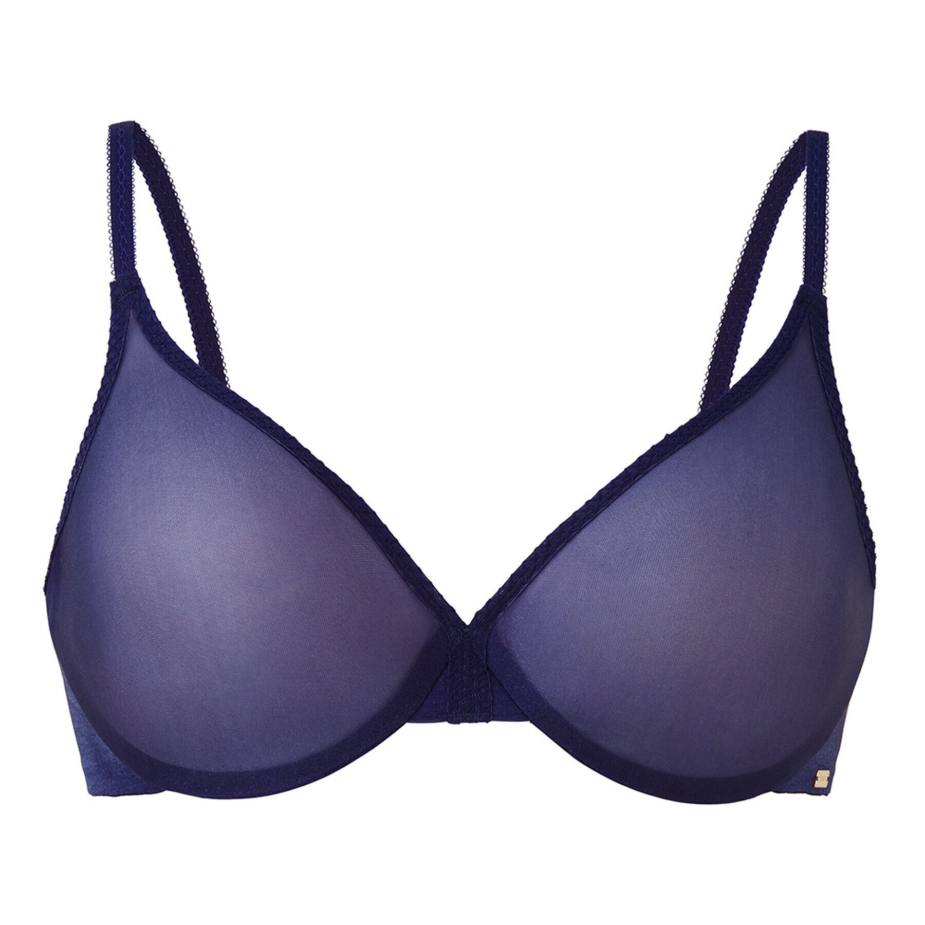 Gossard Podprsenka s kosticemi Glossies Sheer Moulded 6271 Tmavomodrá - Pepit.cz