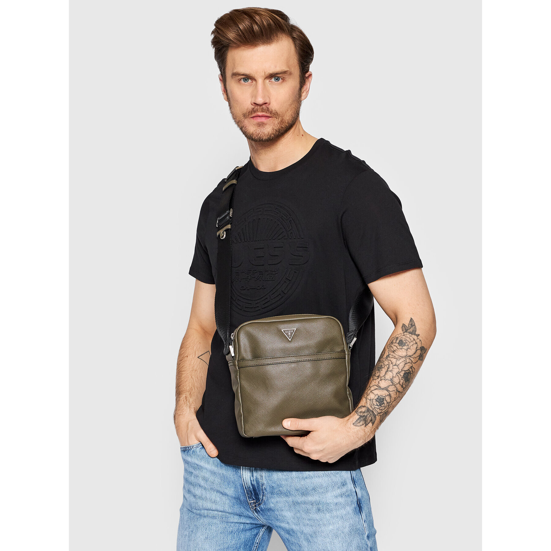 Guess Brašna Certosa Sffno Top Zp Xbody Flt HMCERT P2258 Zelená - Pepit.cz