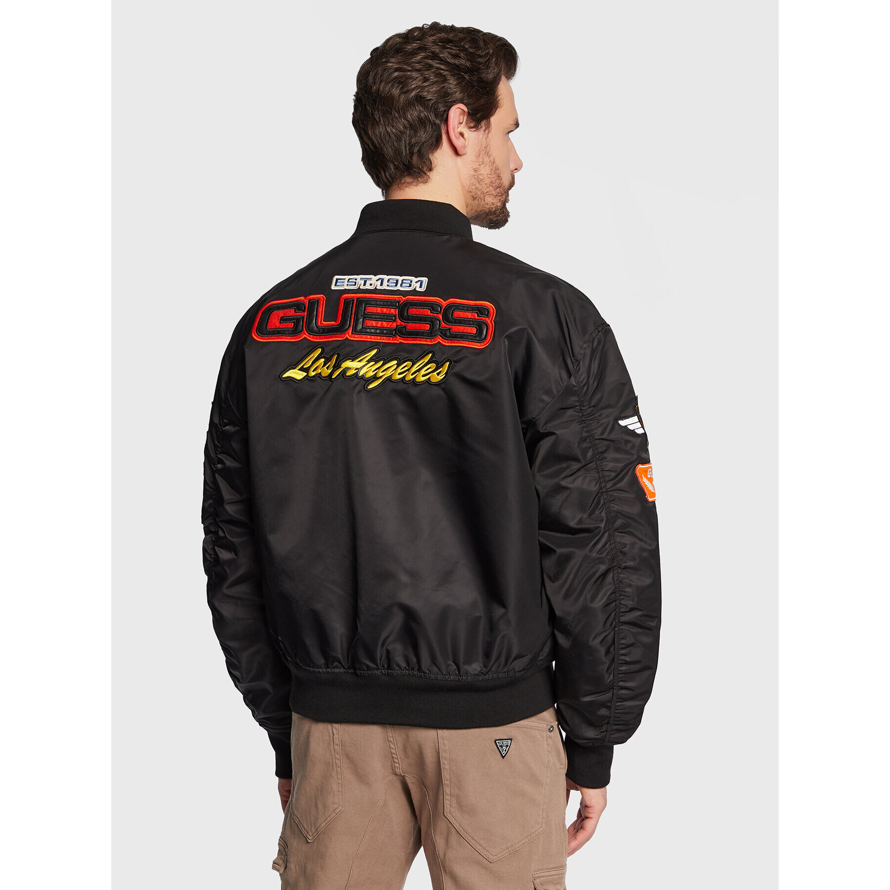 Guess Bunda bomber Ace M3GL14 WFA20 Černá Oversize - Pepit.cz