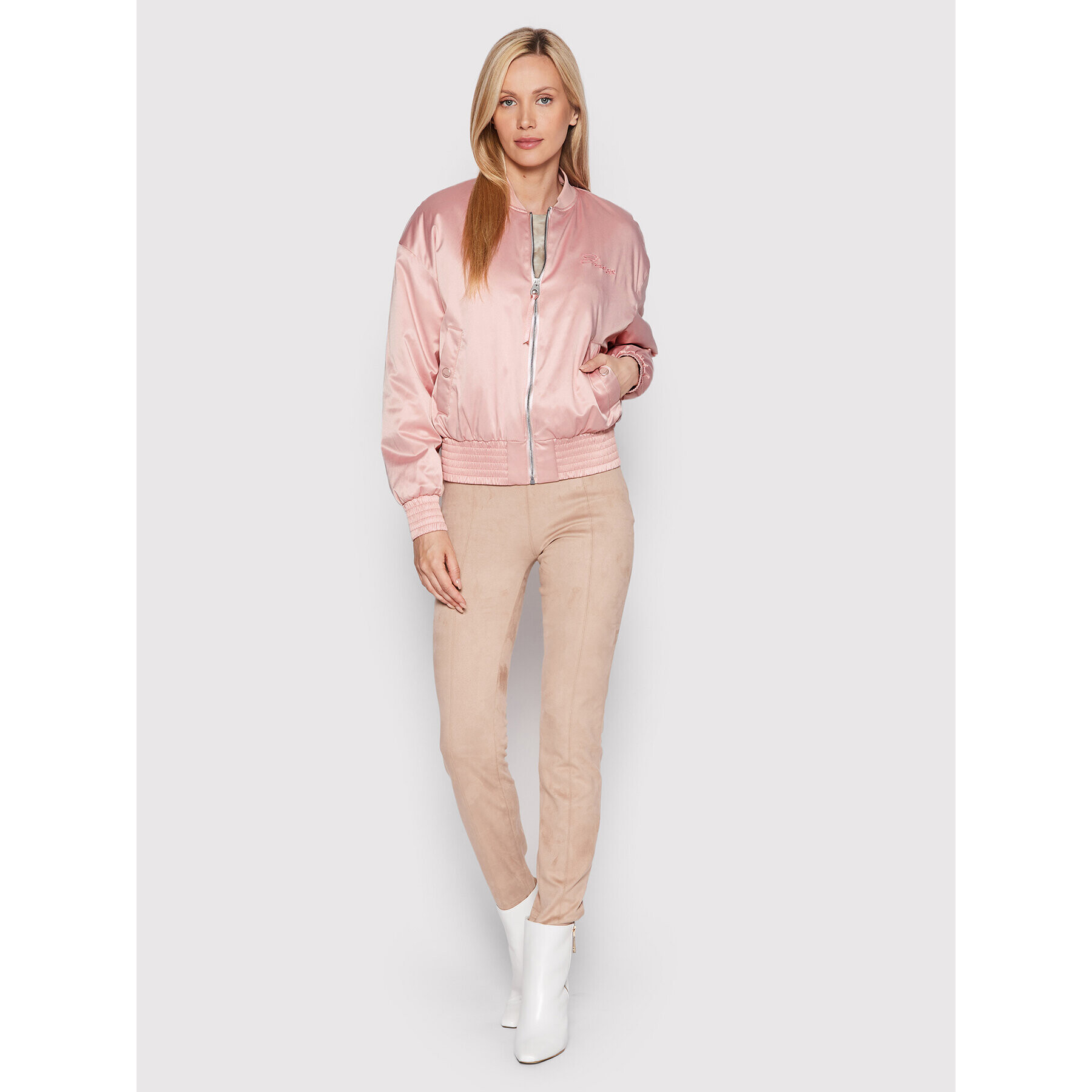 Guess Bunda bomber Alexia W2YL03 WERA2 Růžová Regular Fit - Pepit.cz