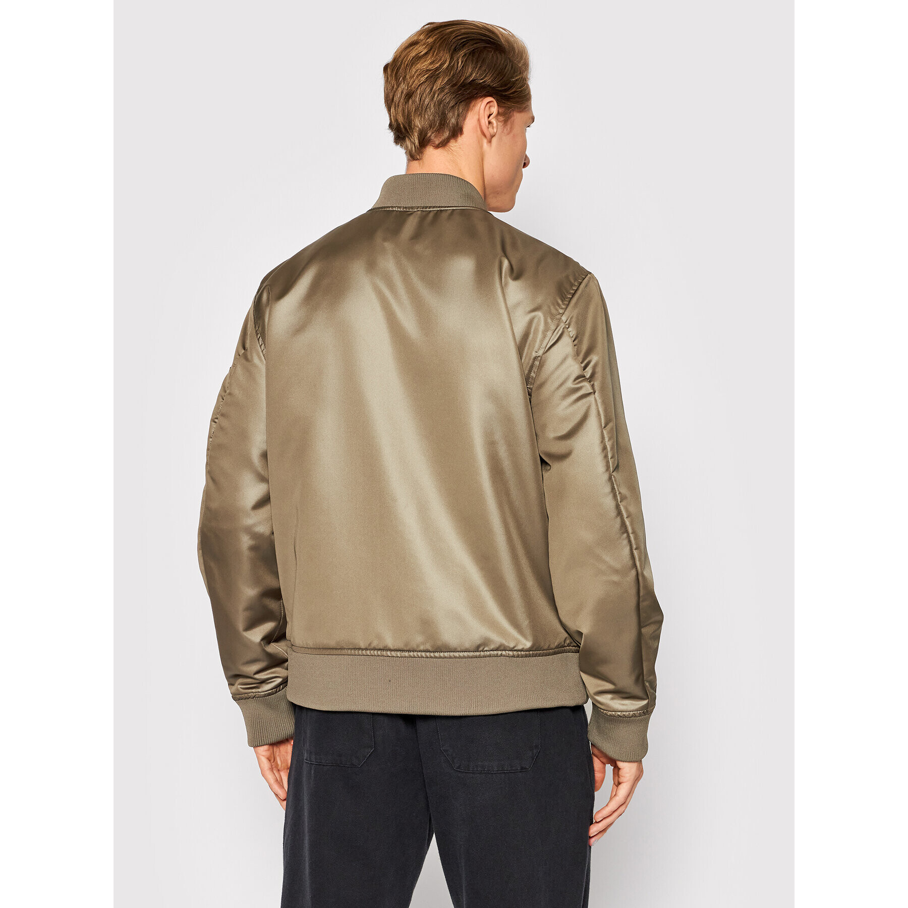 Guess Bunda bomber Es Satin M1GL01 R81M2 Hnědá Relaxed Fit - Pepit.cz