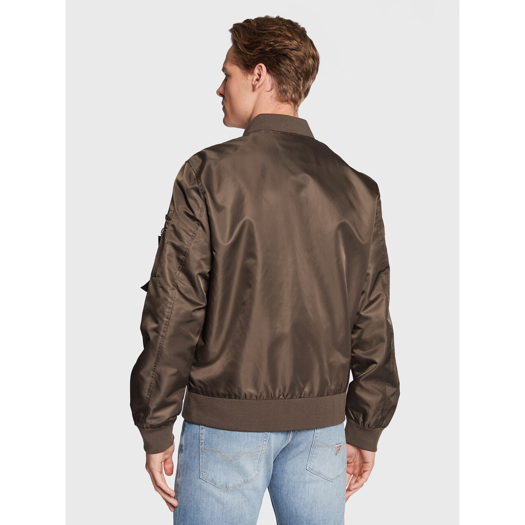 Guess Bunda bomber Exo M2GL35 W8550 Hnědá Regular Fit - Pepit.cz