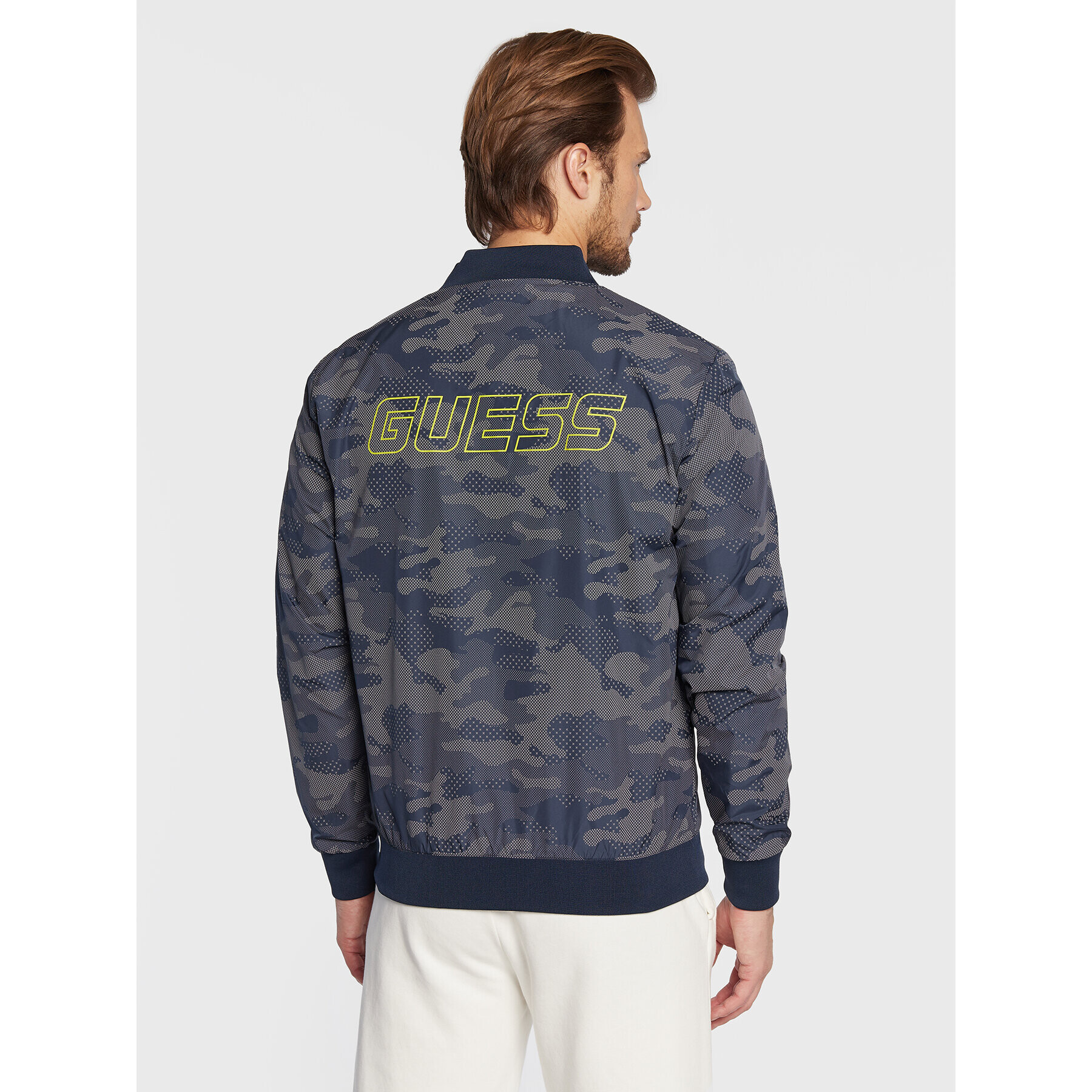 Guess Bunda bomber Z3RL04 WF3M0 Tmavomodrá Regular Fit - Pepit.cz