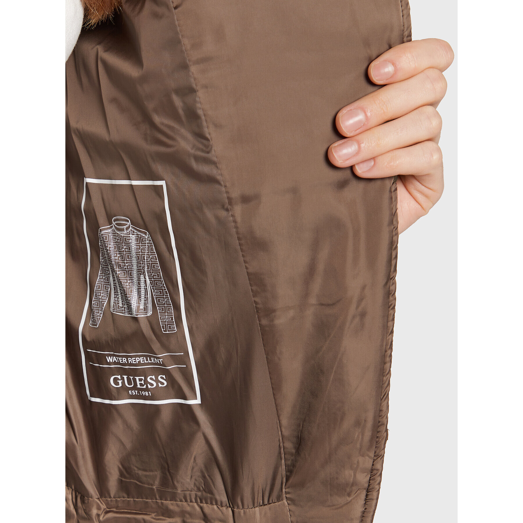 Guess Bunda pro přechodné období Marine W2BL31 WEWF0 Khaki Regular Fit - Pepit.cz