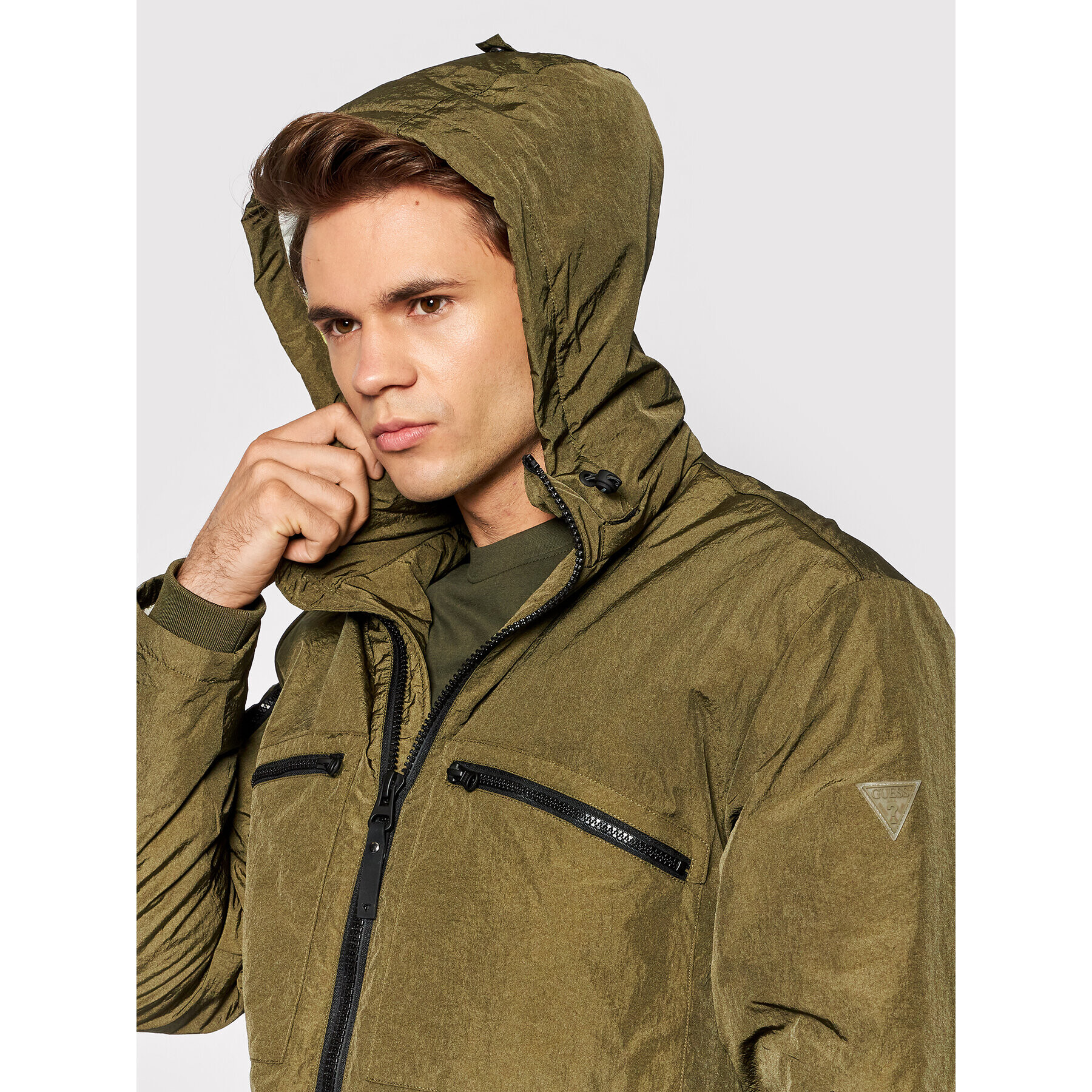 Guess Bunda pro přechodné období U1BA13 WO068 Zelená Regular Fit - Pepit.cz