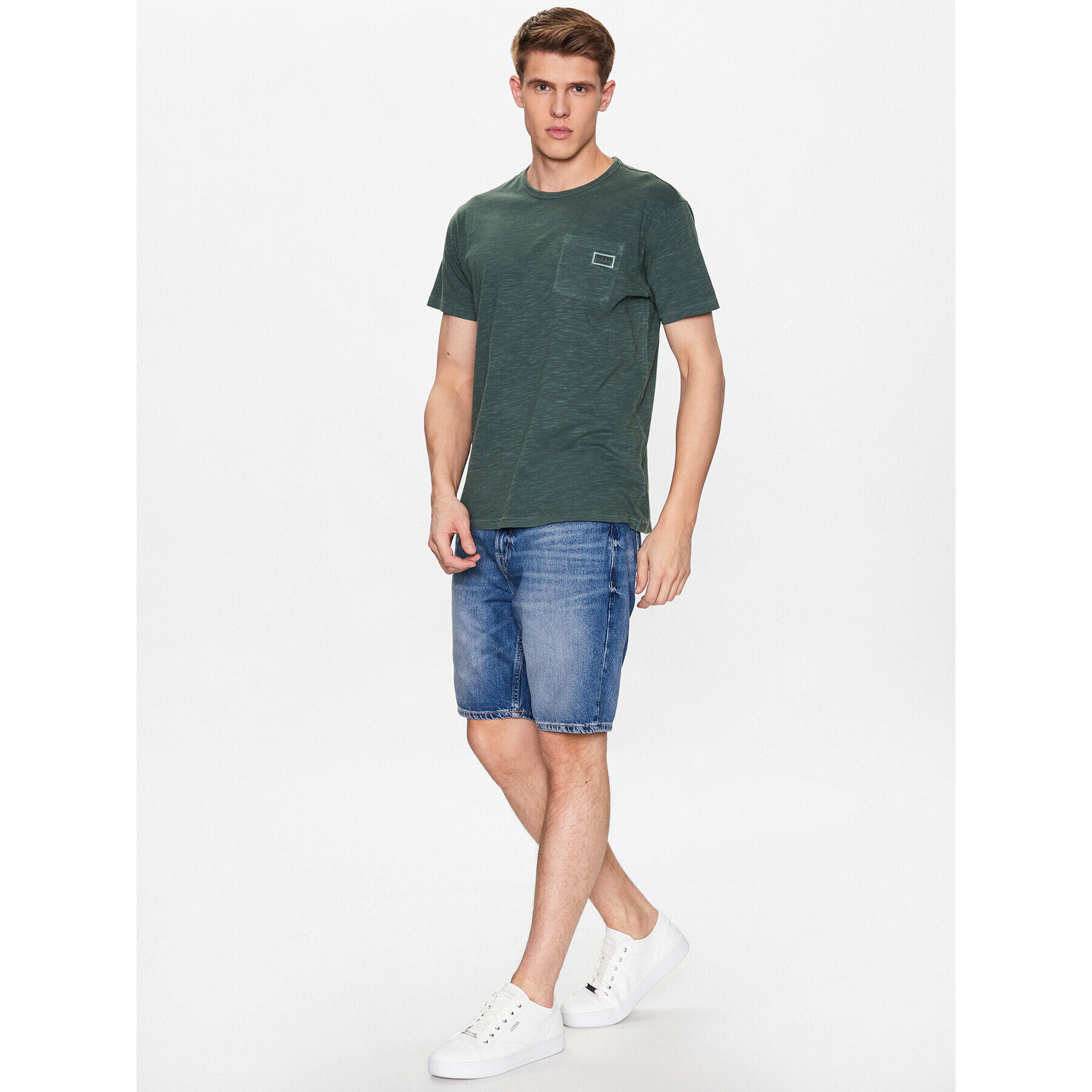 Guess Džínové šortky Angels M3GD03 D4T9G Tmavomodrá Slim Fit - Pepit.cz