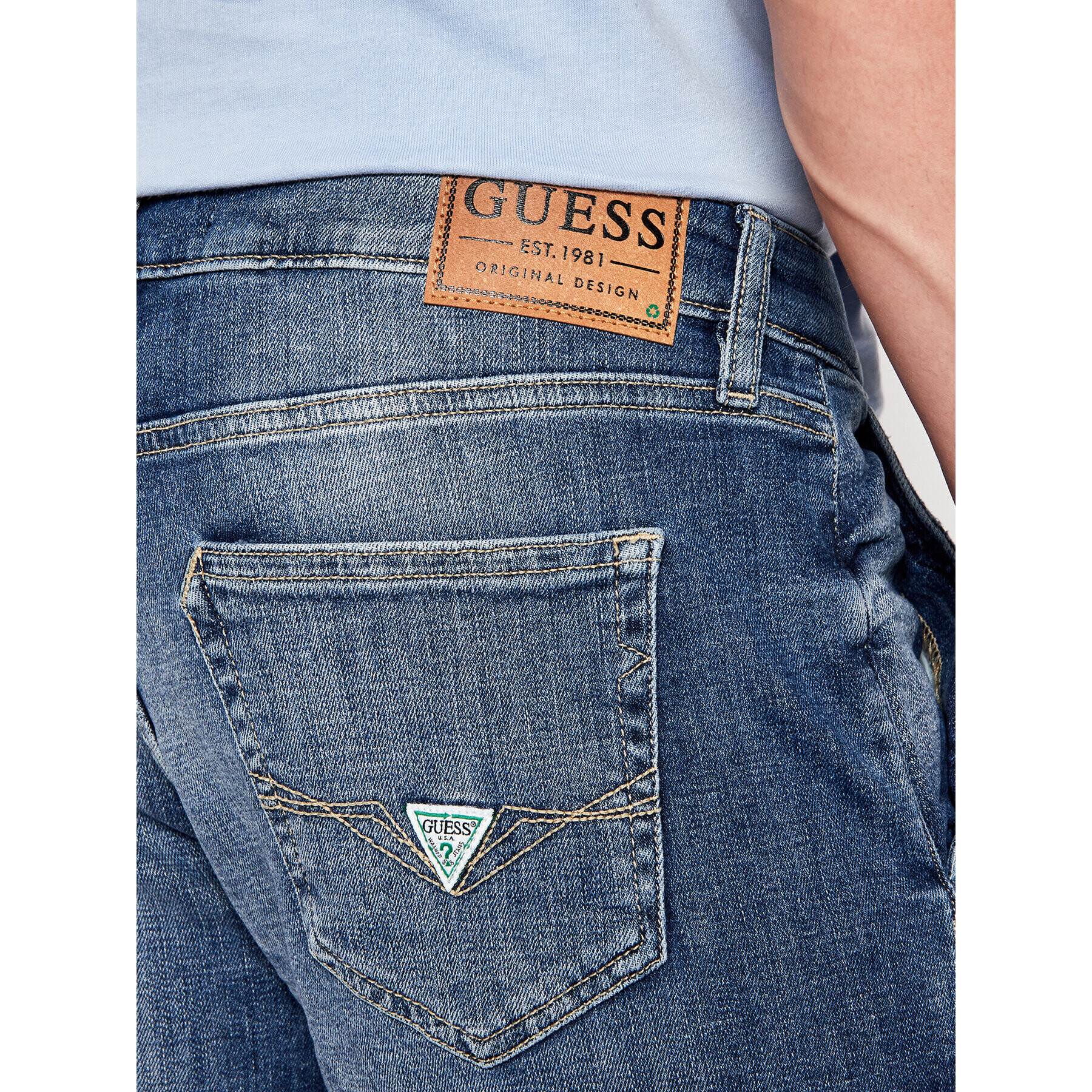 Guess Džínové šortky M1GD04 D4B71 Tmavomodrá Slim Fit - Pepit.cz