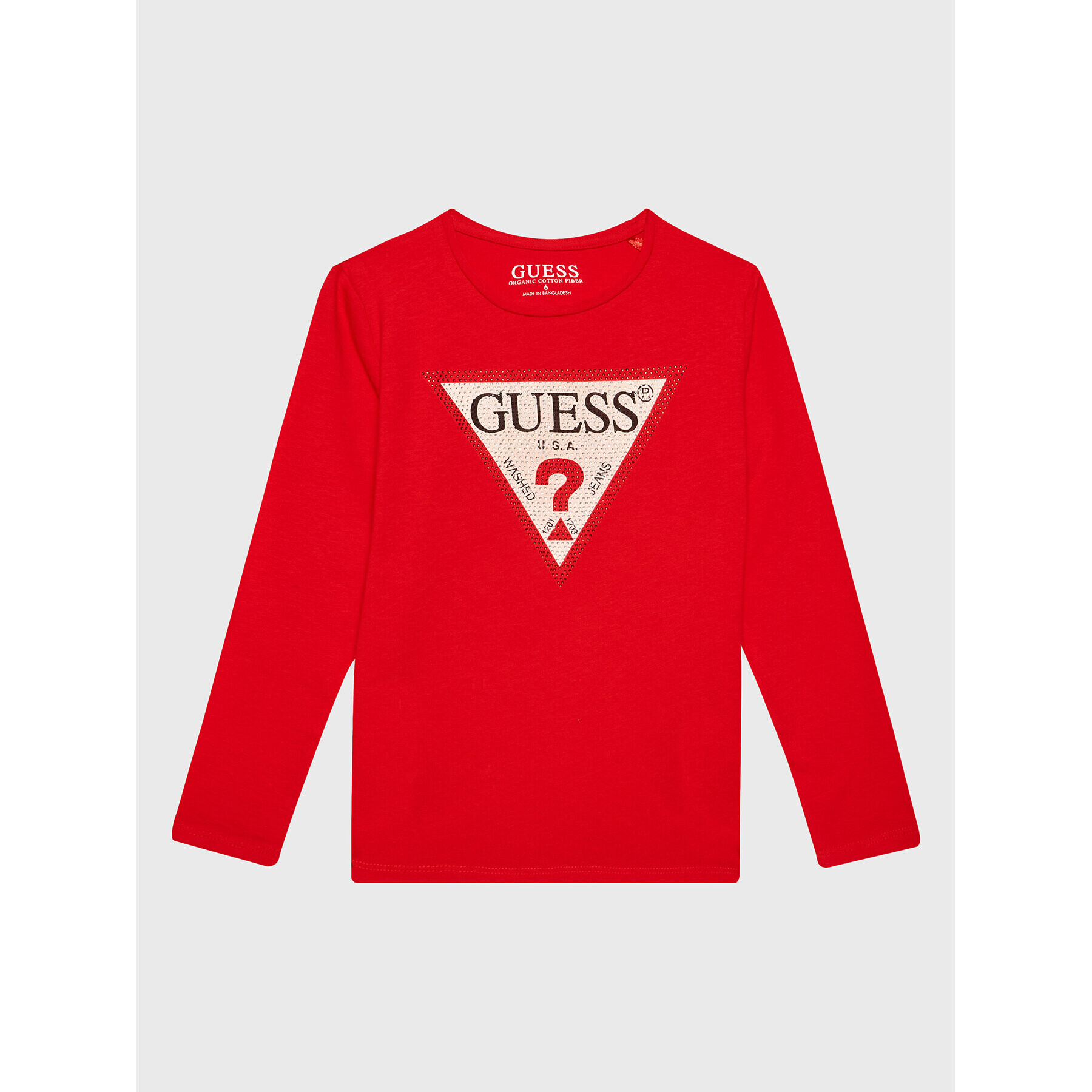 Guess Halenka J2YI50 K6YW1 Červená Regular Fit - Pepit.cz