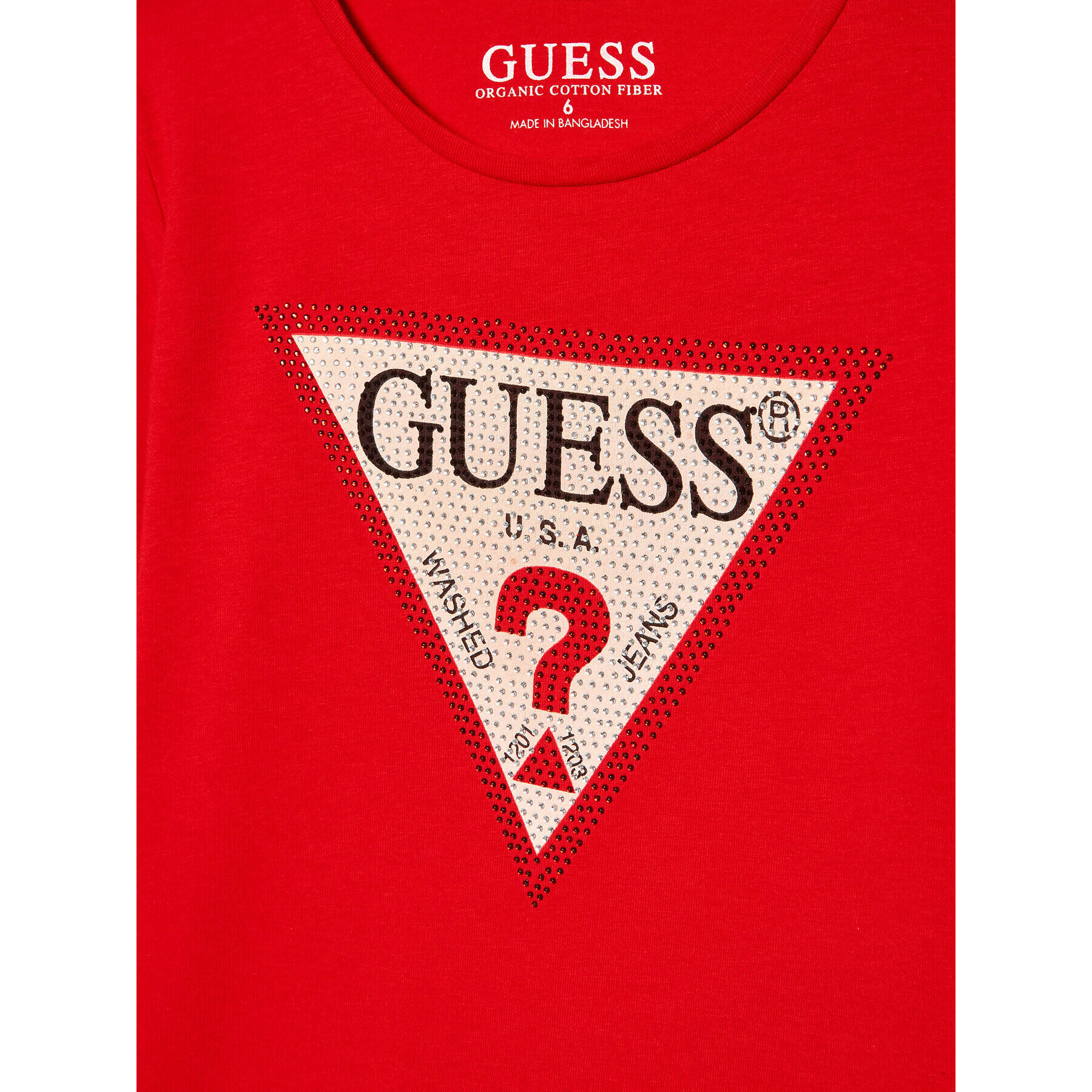 Guess Halenka J2YI50 K6YW1 Červená Regular Fit - Pepit.cz