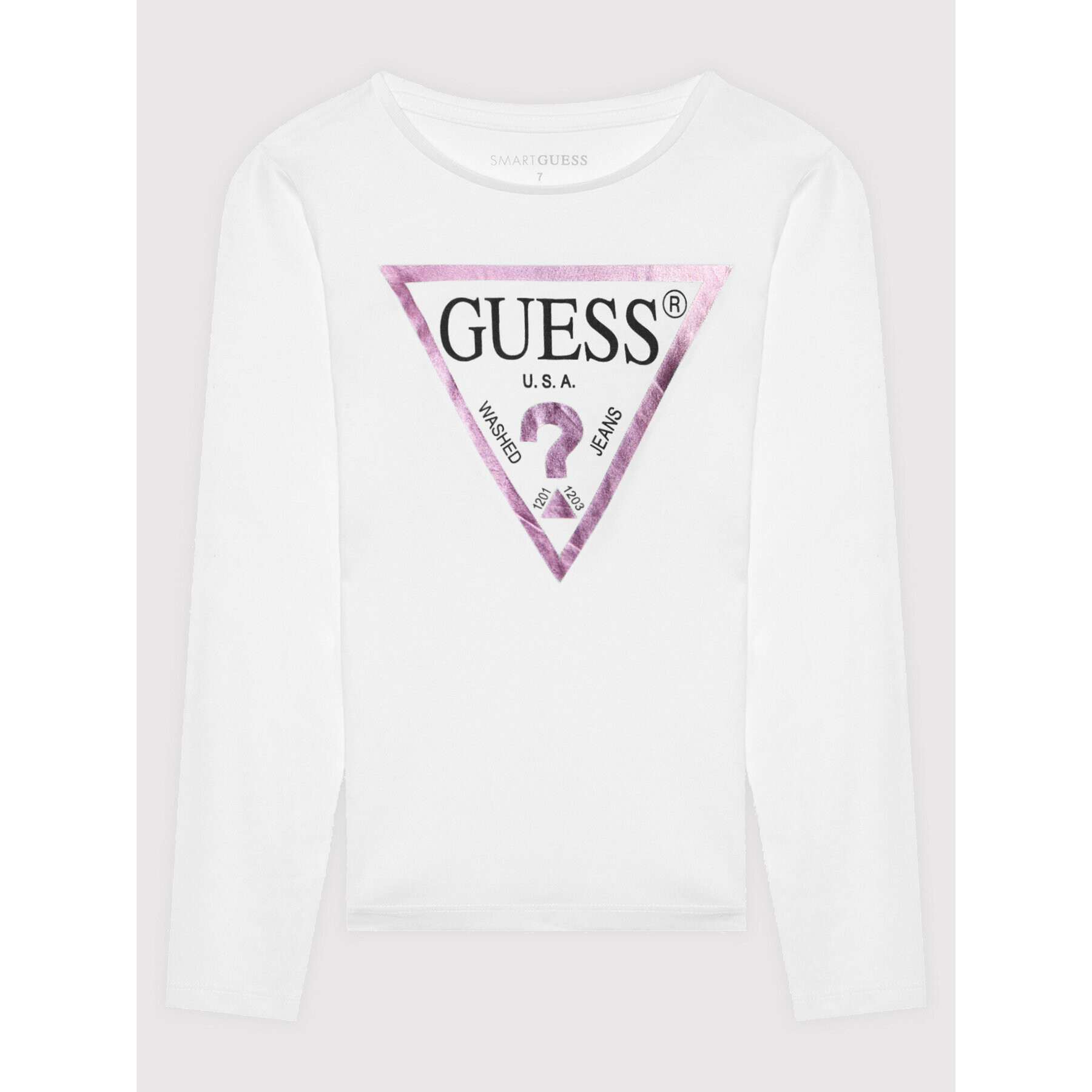 Guess Halenka J84I36 K8HM0 Bílá Regular Fit - Pepit.cz