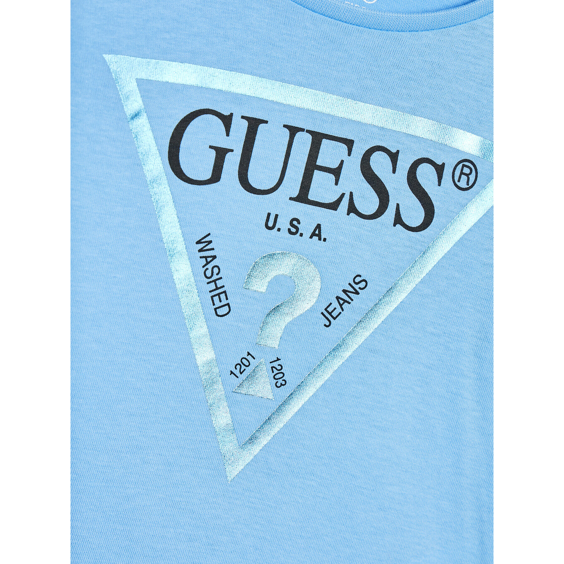 Guess Halenka K84I18 K8HM0 Modrá Regular Fit - Pepit.cz