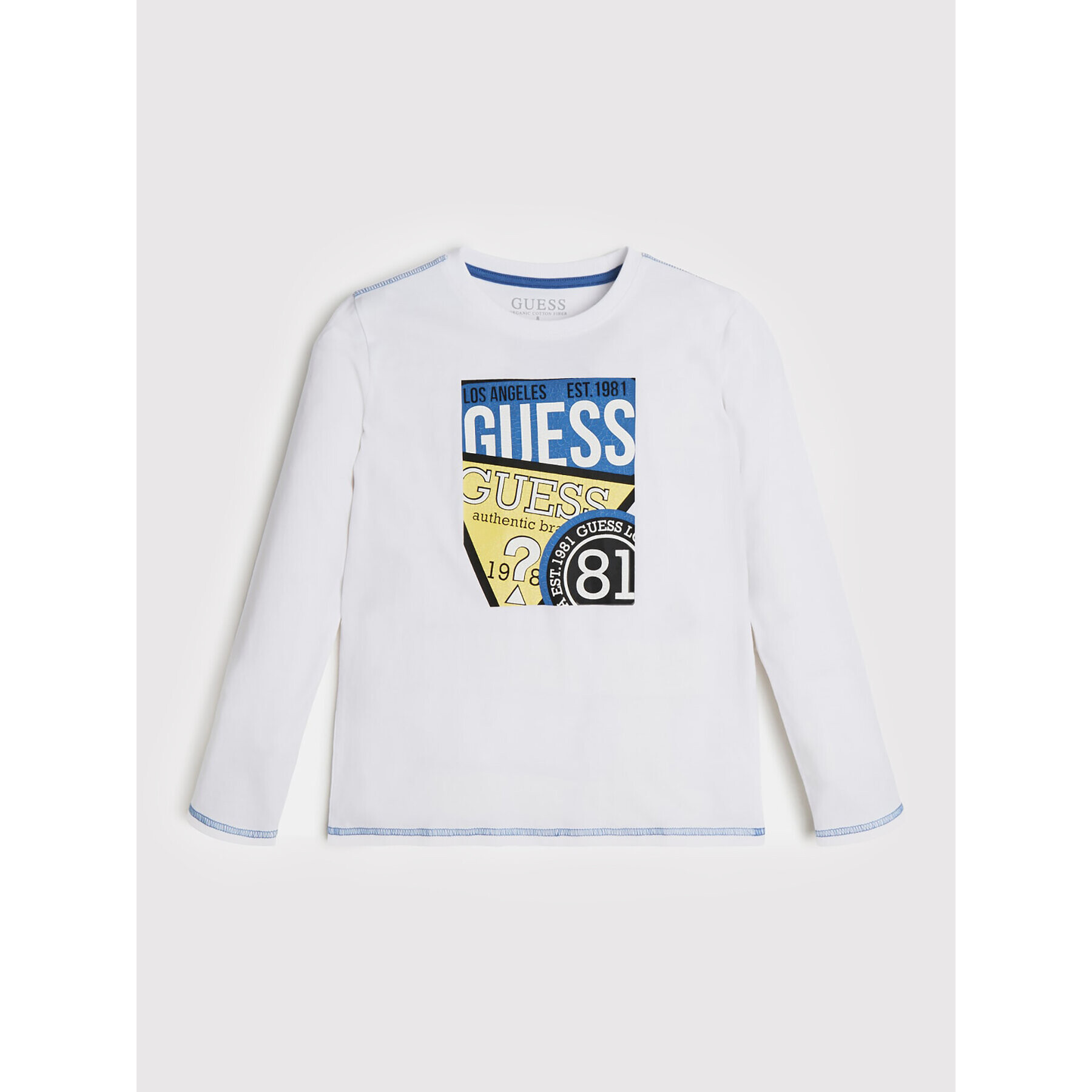 Guess Halenka L2YI01 K8HM0 Bílá Regular Fit - Pepit.cz