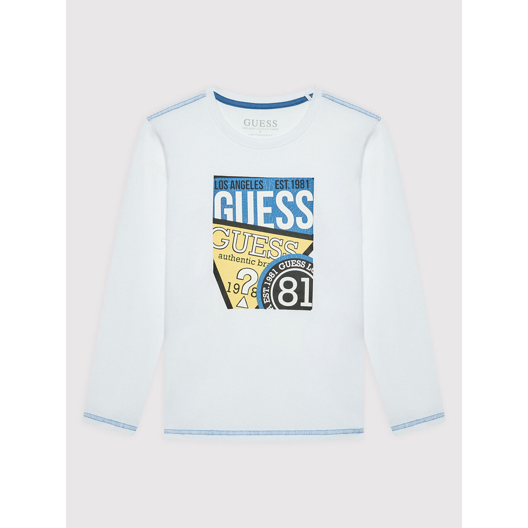 Guess Halenka L2YI01 K8HM0 Bílá Regular Fit - Pepit.cz