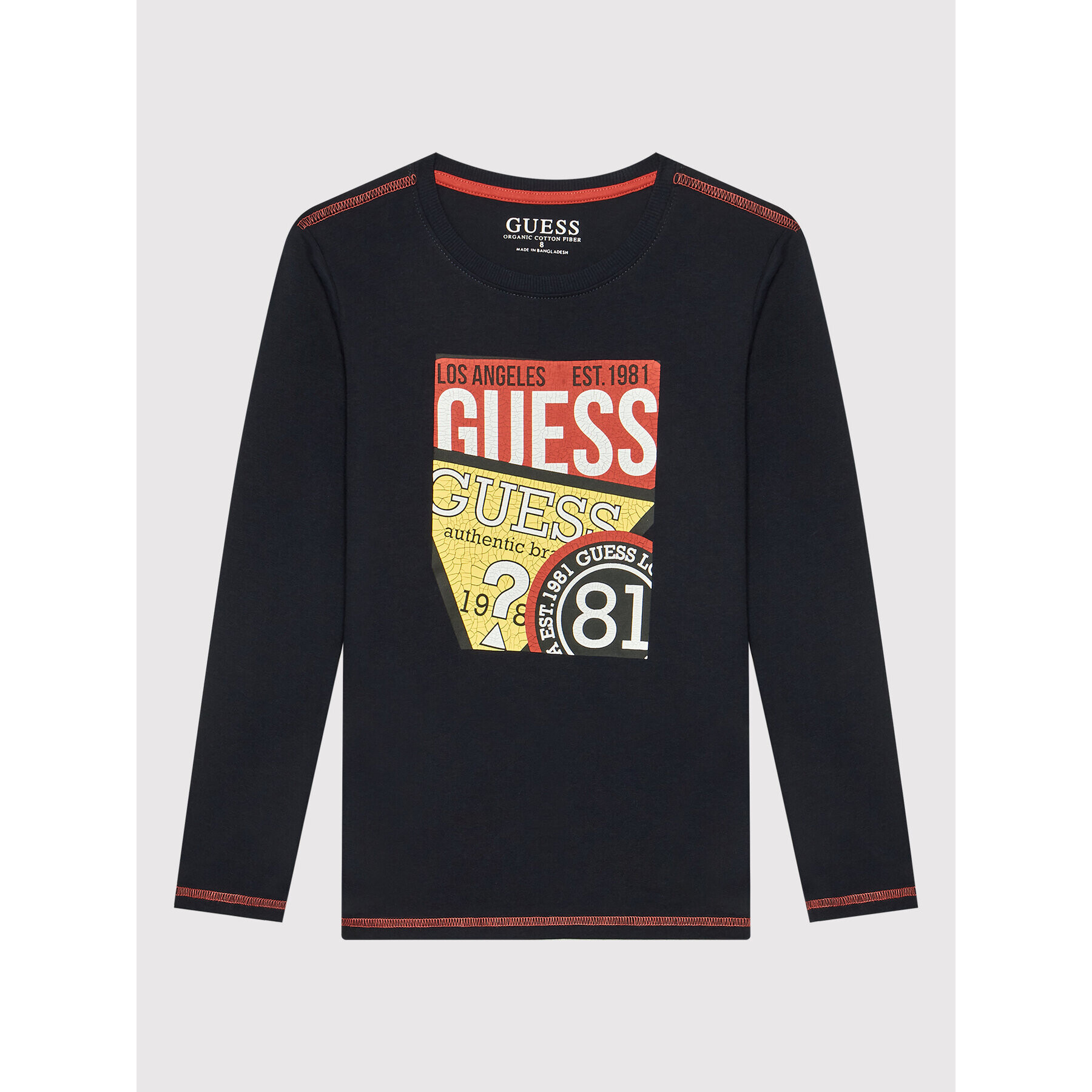 Guess Halenka L2YI01 K8HM0 Tmavomodrá Regular Fit - Pepit.cz