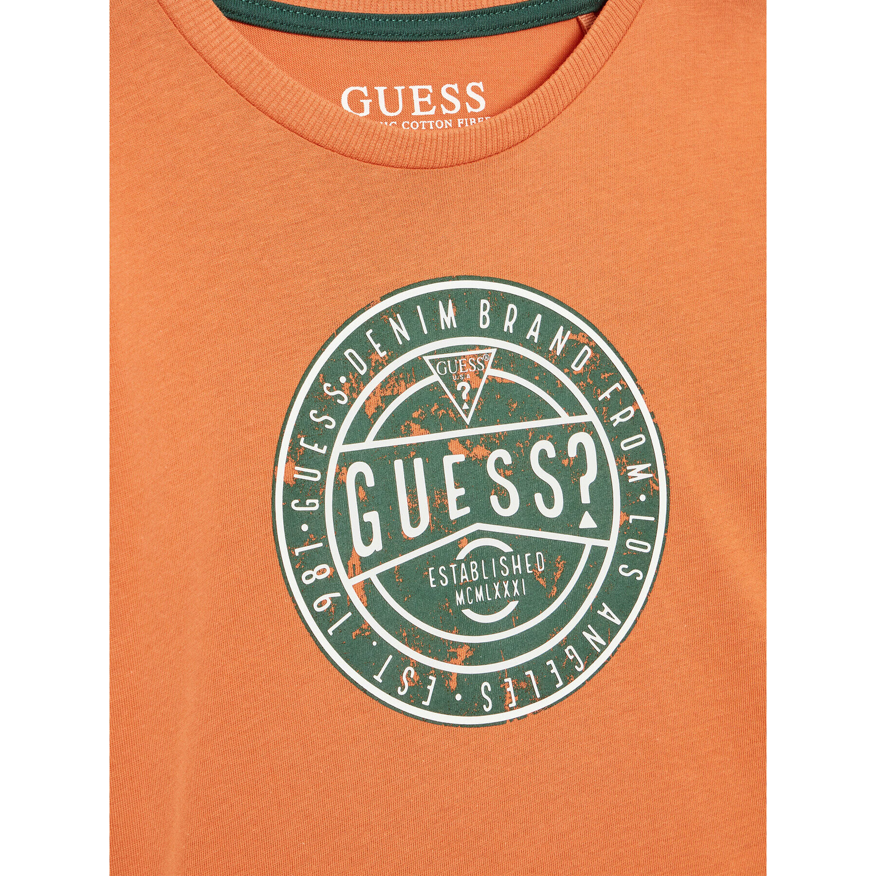 Guess Halenka N2YI22 K8HM0 Oranžová Regular Fit - Pepit.cz