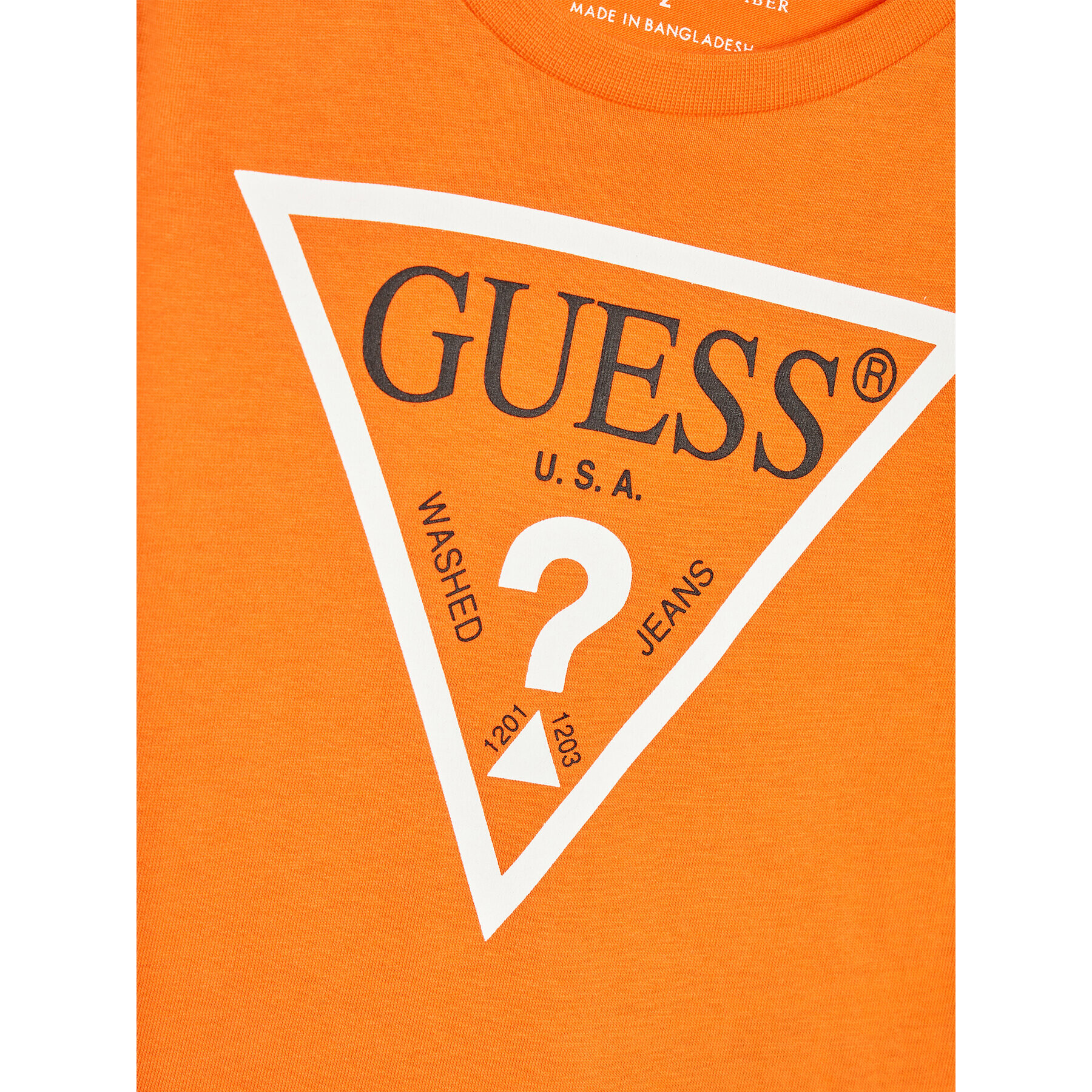 Guess Halenka N84I24 K8HM0 Oranžová Regular Fit - Pepit.cz