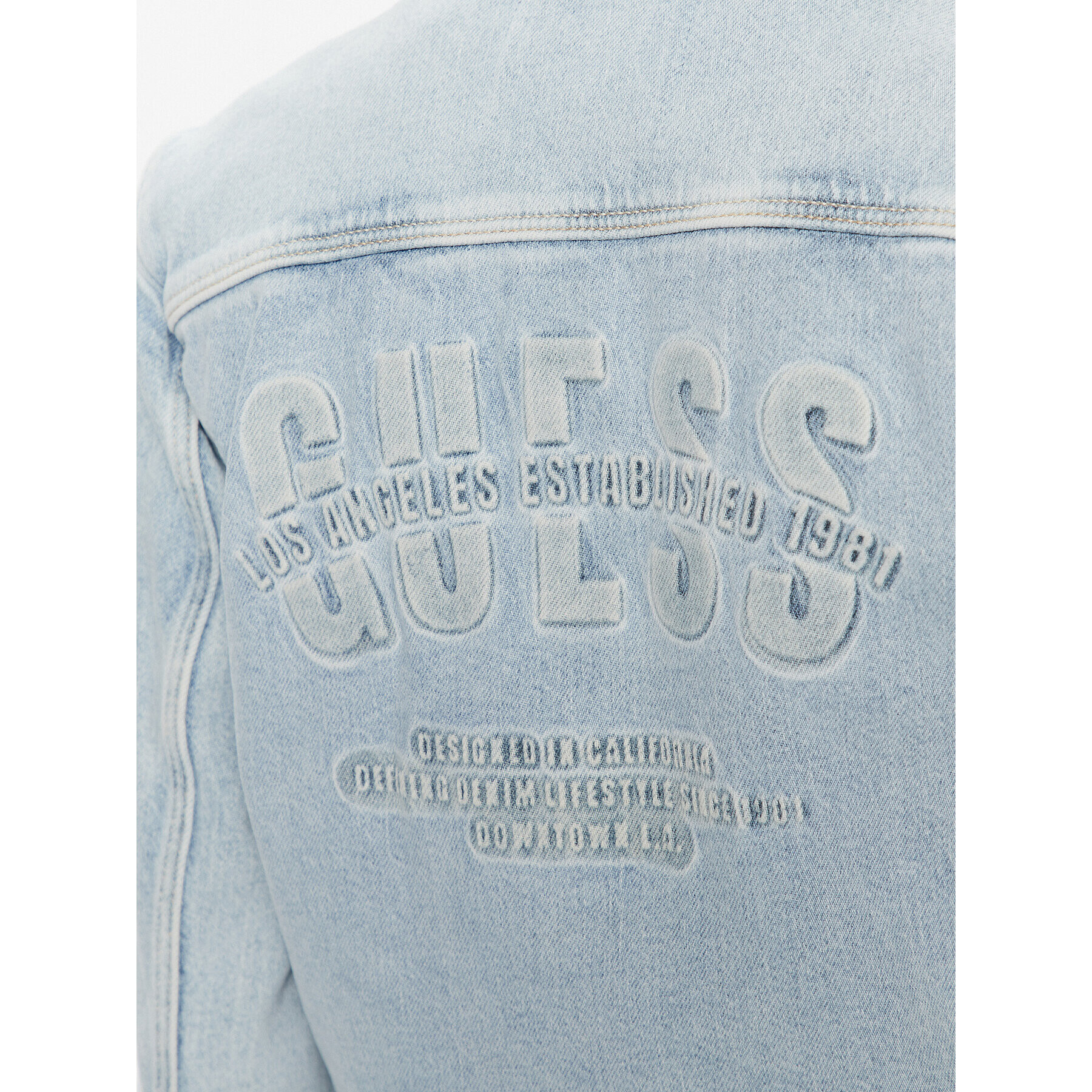 Guess Jeansová bunda Becca W3RN15 D4WB6 Modrá Slim Fit - Pepit.cz