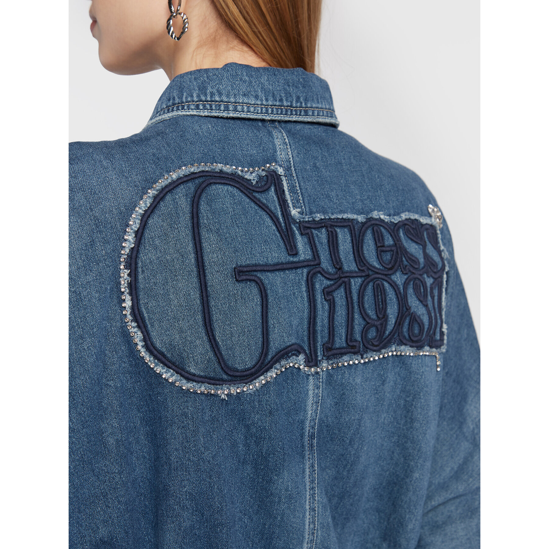 Guess Jeansová bunda W2YN06 D4PX1 Modrá Regular Fit - Pepit.cz